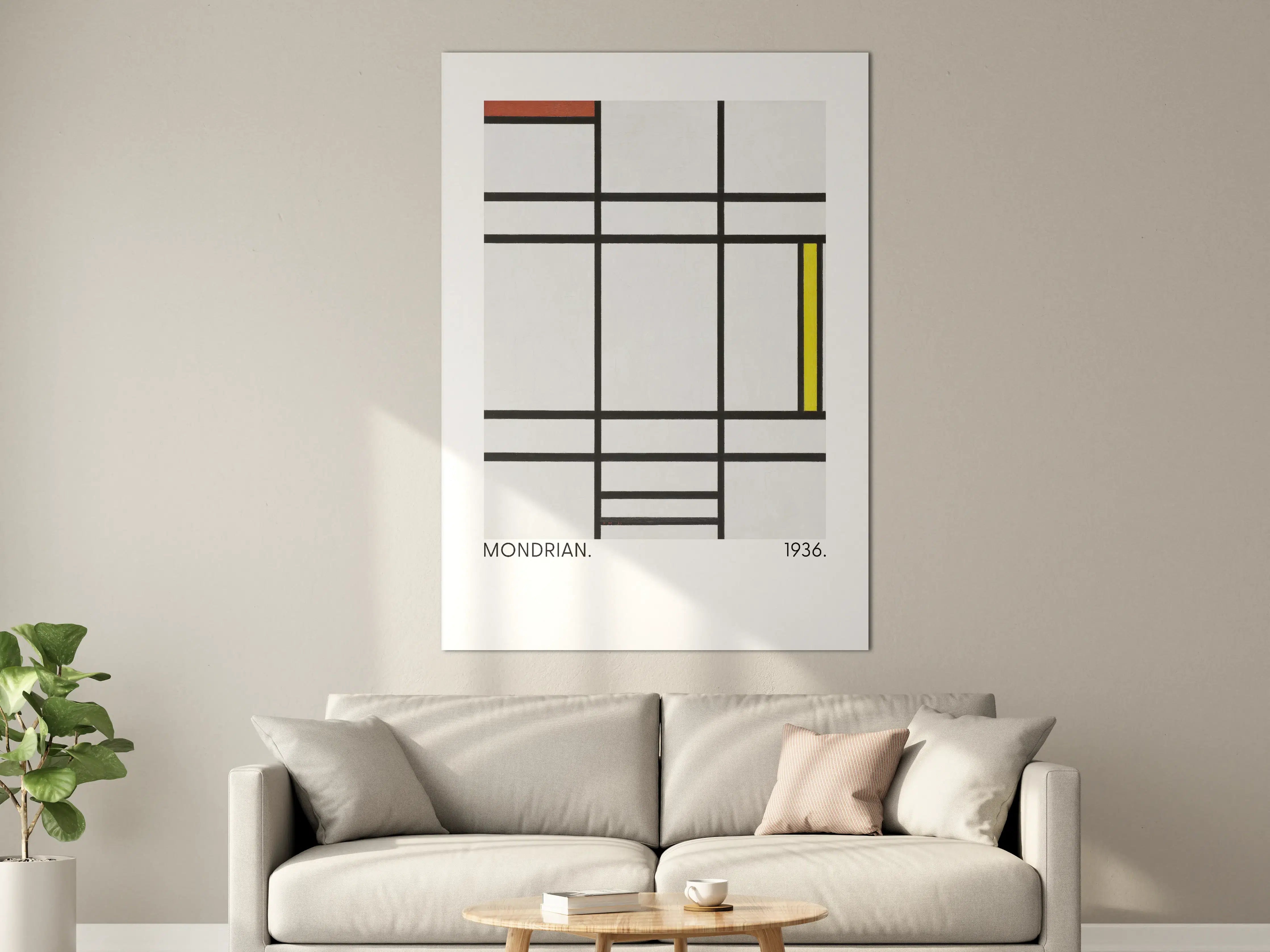Große Wandbilder - Abstraktes Geometrie-Motiv mit Primärfarben