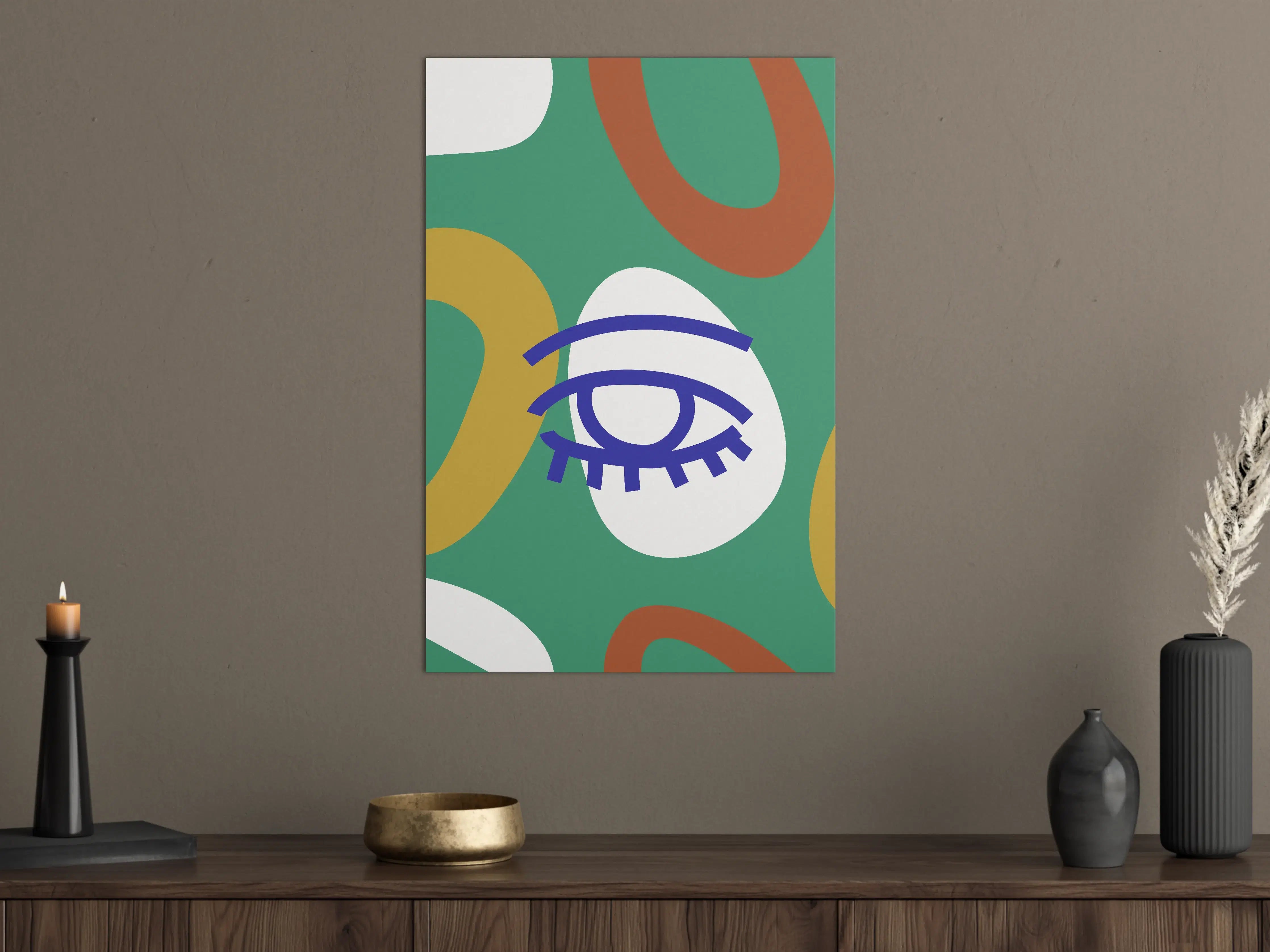 Große Wandbilder - Abstraktes Kunstdesign mit bunter Formen