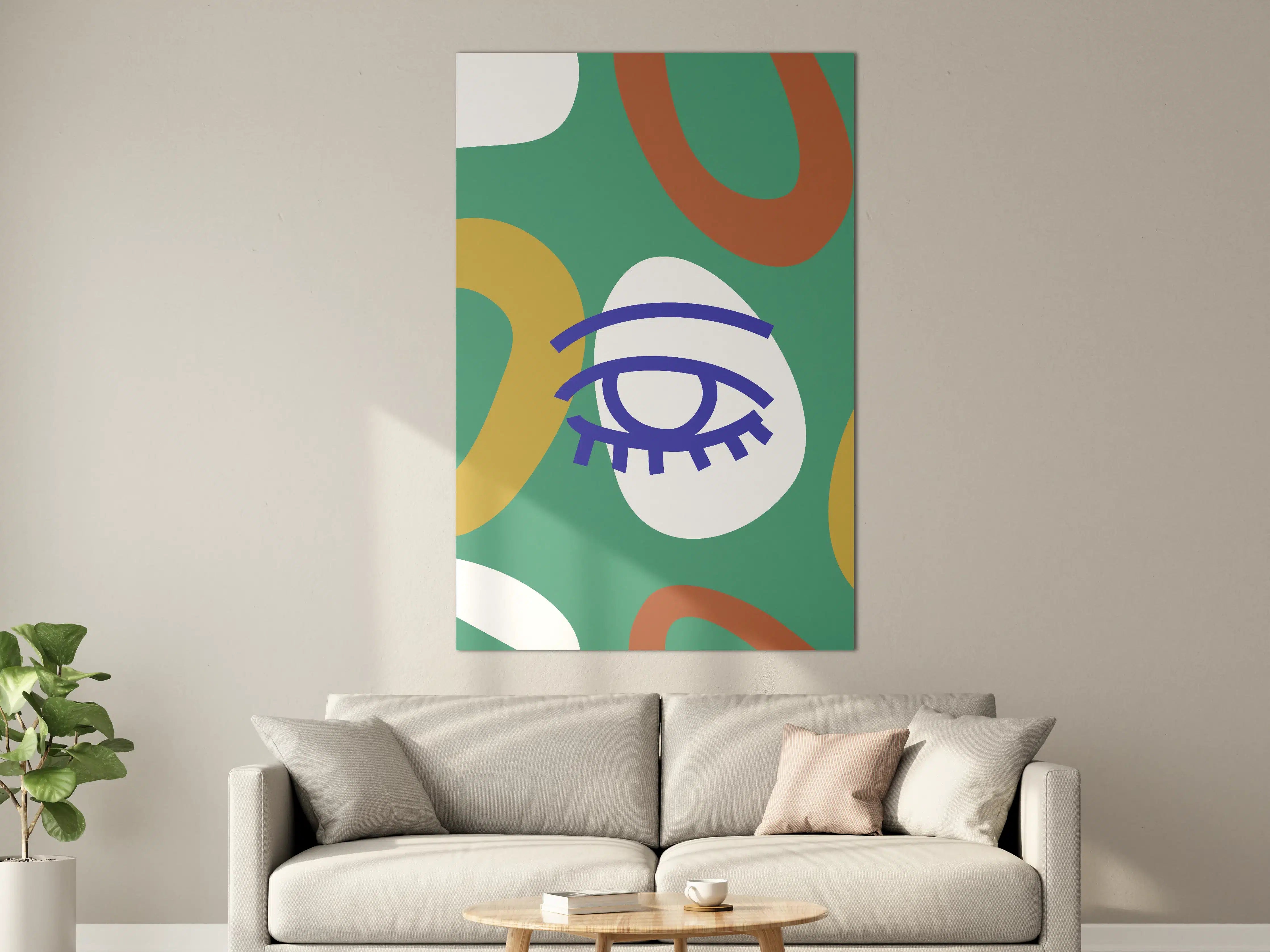 Große Wandbilder - Abstraktes Kunstdesign mit bunter Formen