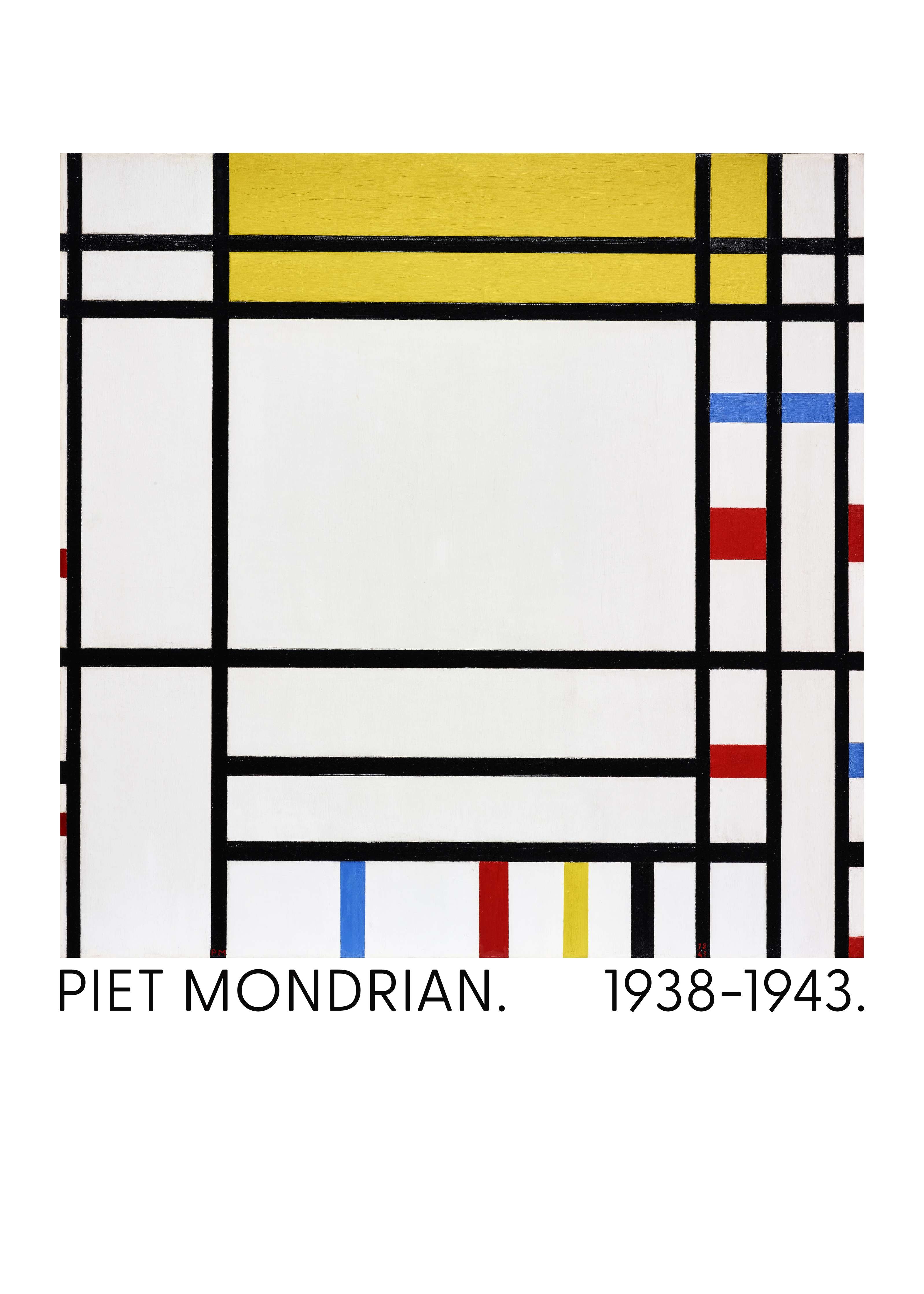 Große Wandbilder-Abstraktes Kunstwerk in Mondrian-Stil