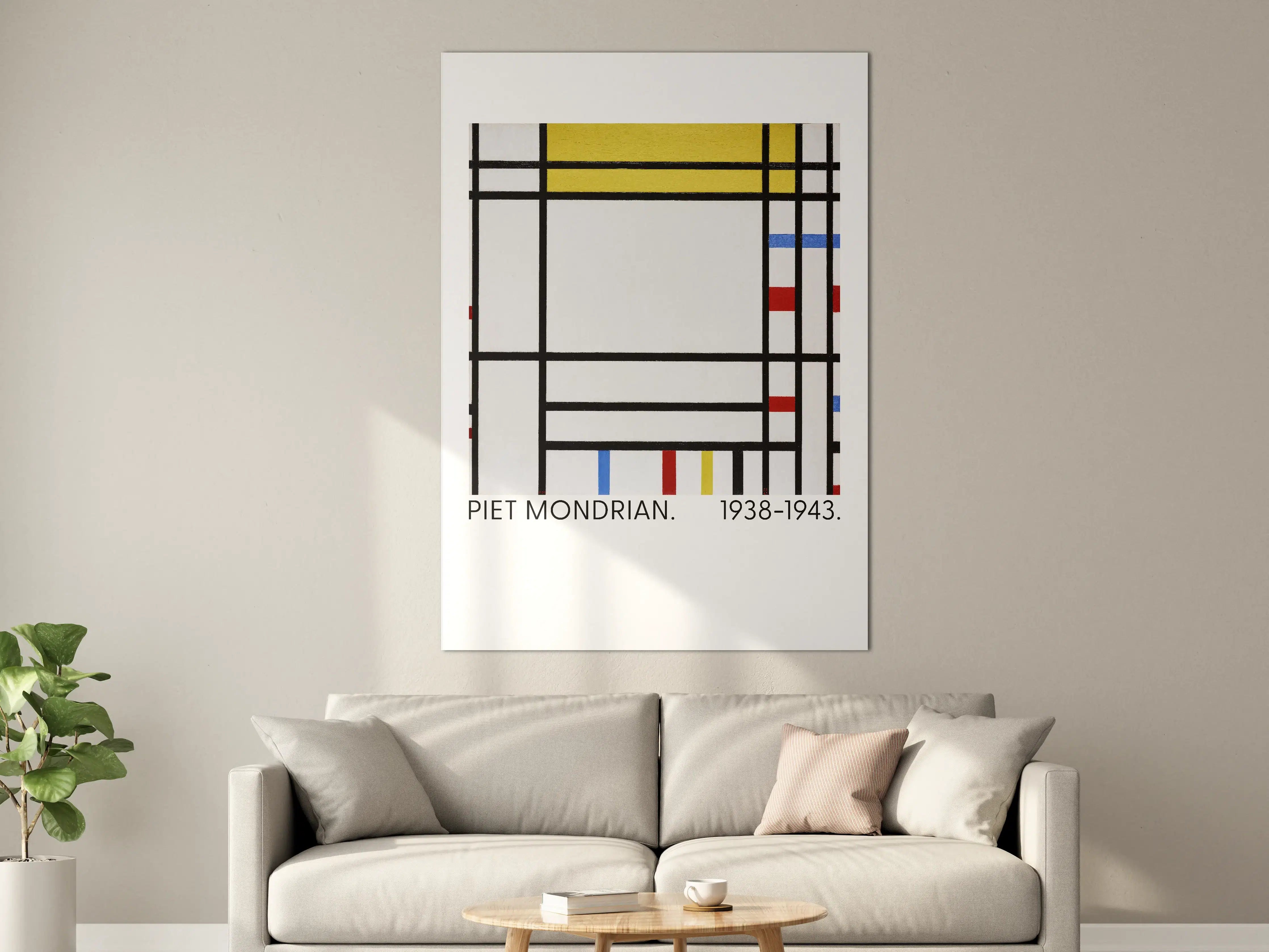 Große Wandbilder - Abstraktes Kunstwerk in Mondrian-Stil