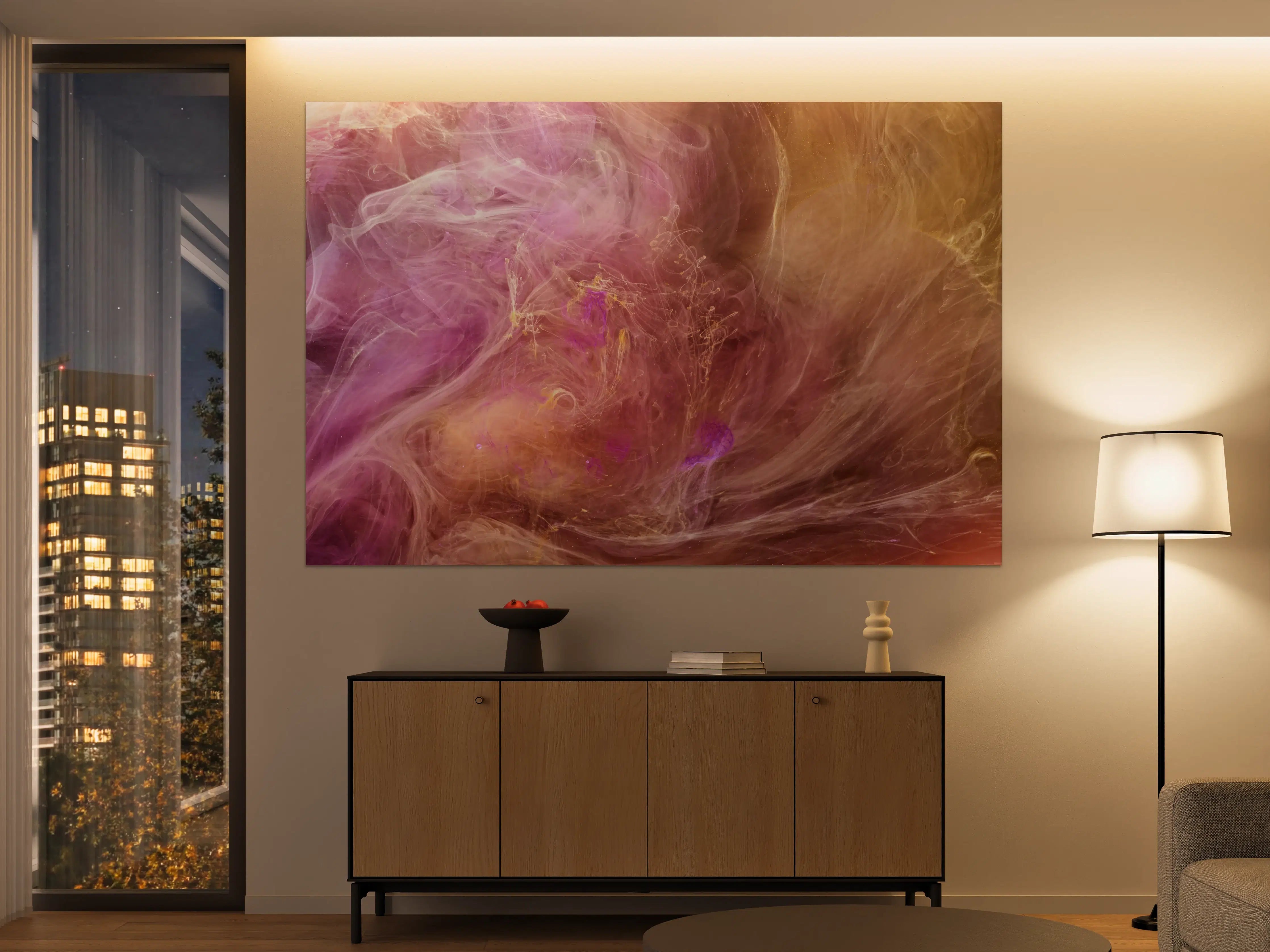 Große Wandbilder - Abstraktes Muster -Flüssigkunst