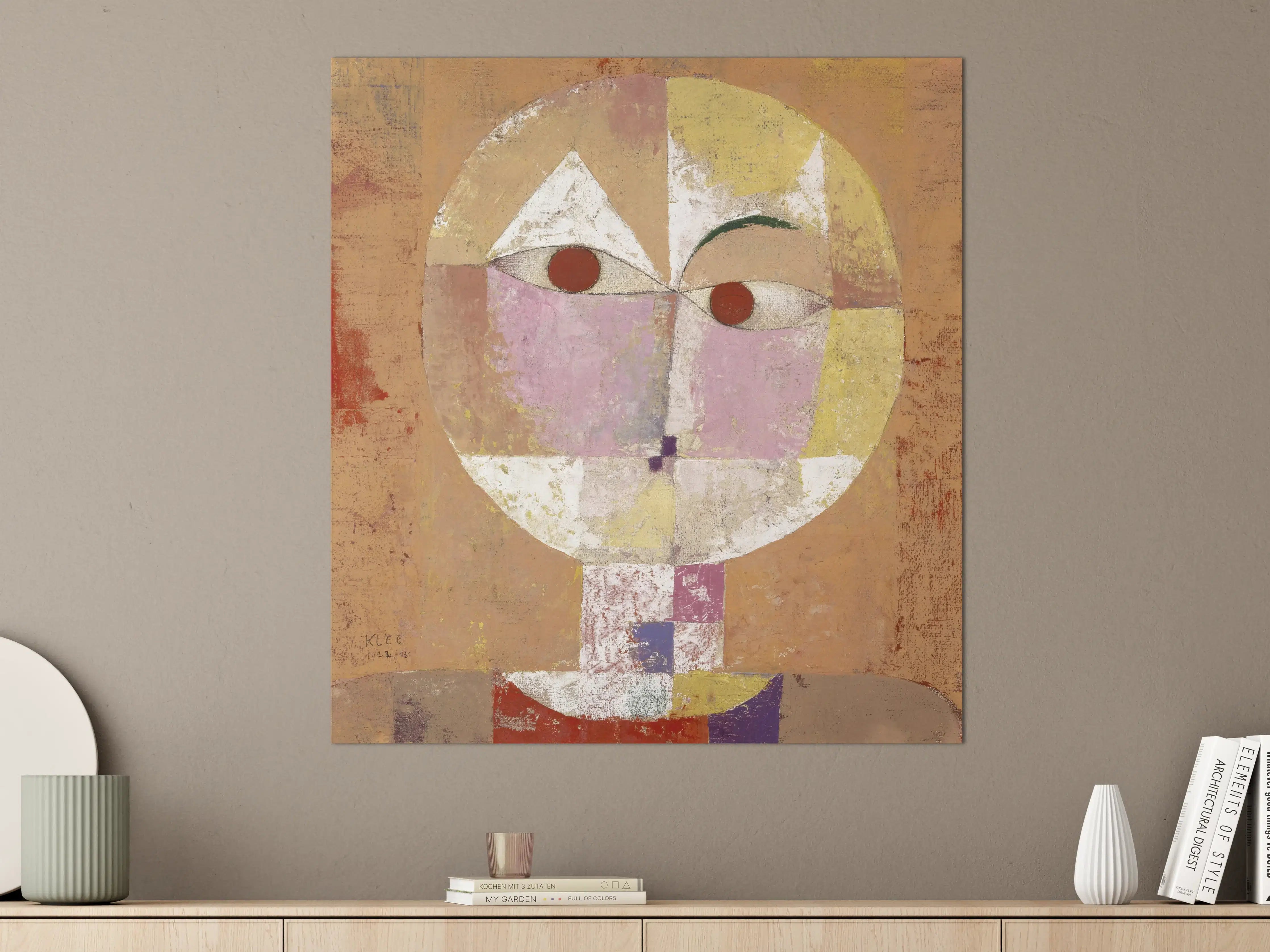 Große Wandbilder - Abstraktes Porträt in Erdtönen