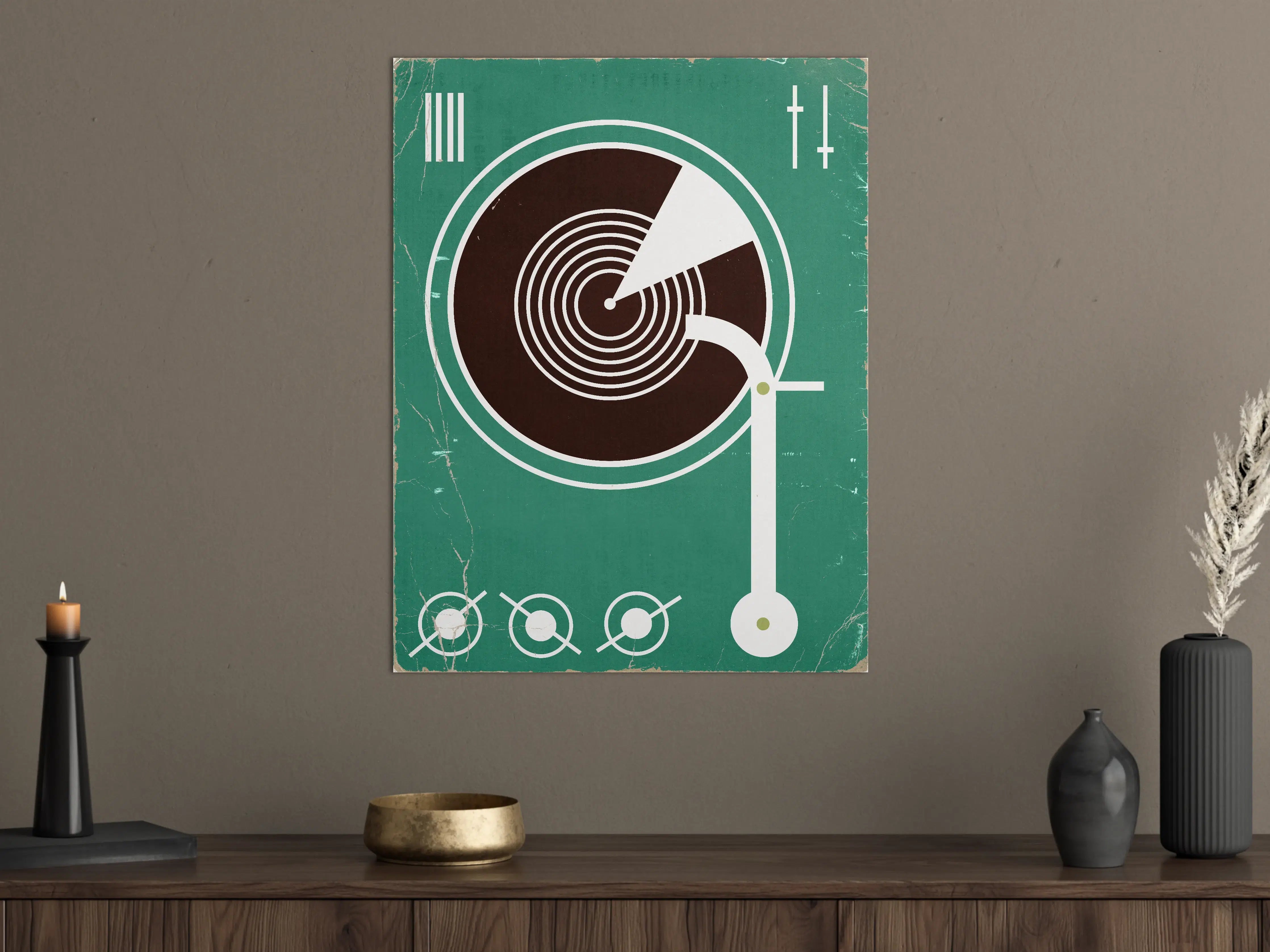 Große Wandbilder - Abstraktes Retro-Design mit geometrischen Formen