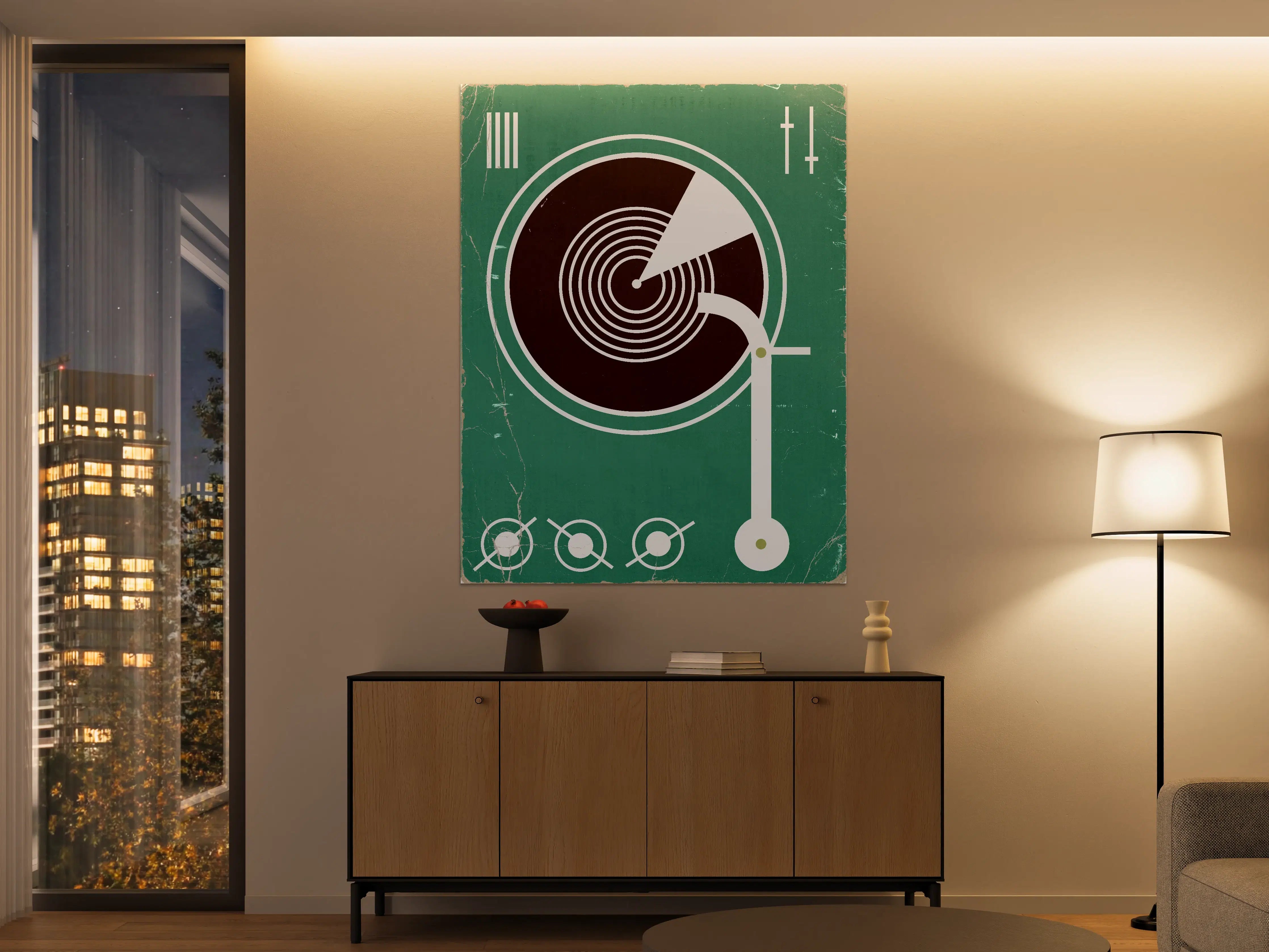 Große Wandbilder - Abstraktes Retro-Design mit geometrischen Formen