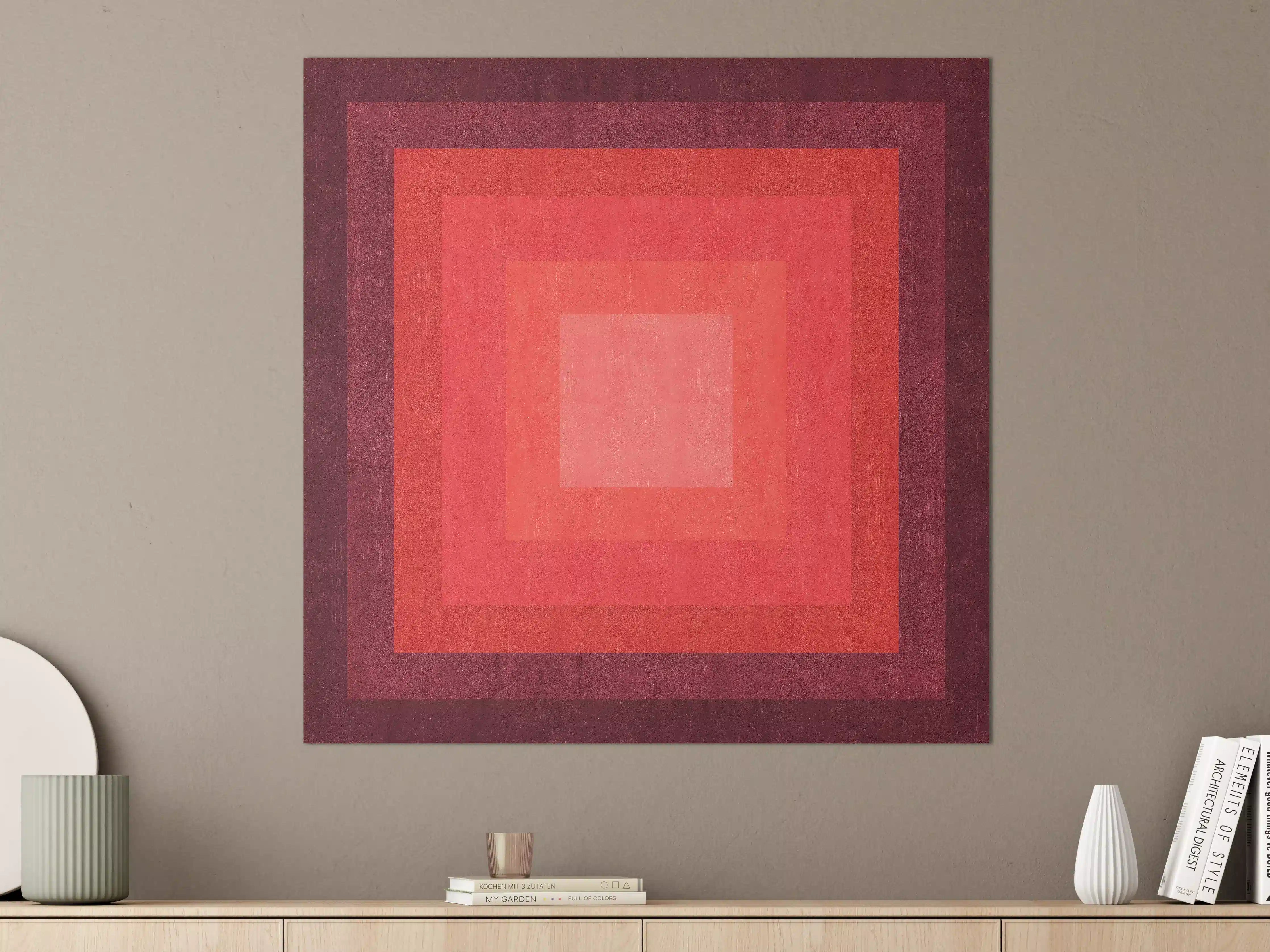 Große Wandbilder - Abstraktes Rot- und Pink-Design