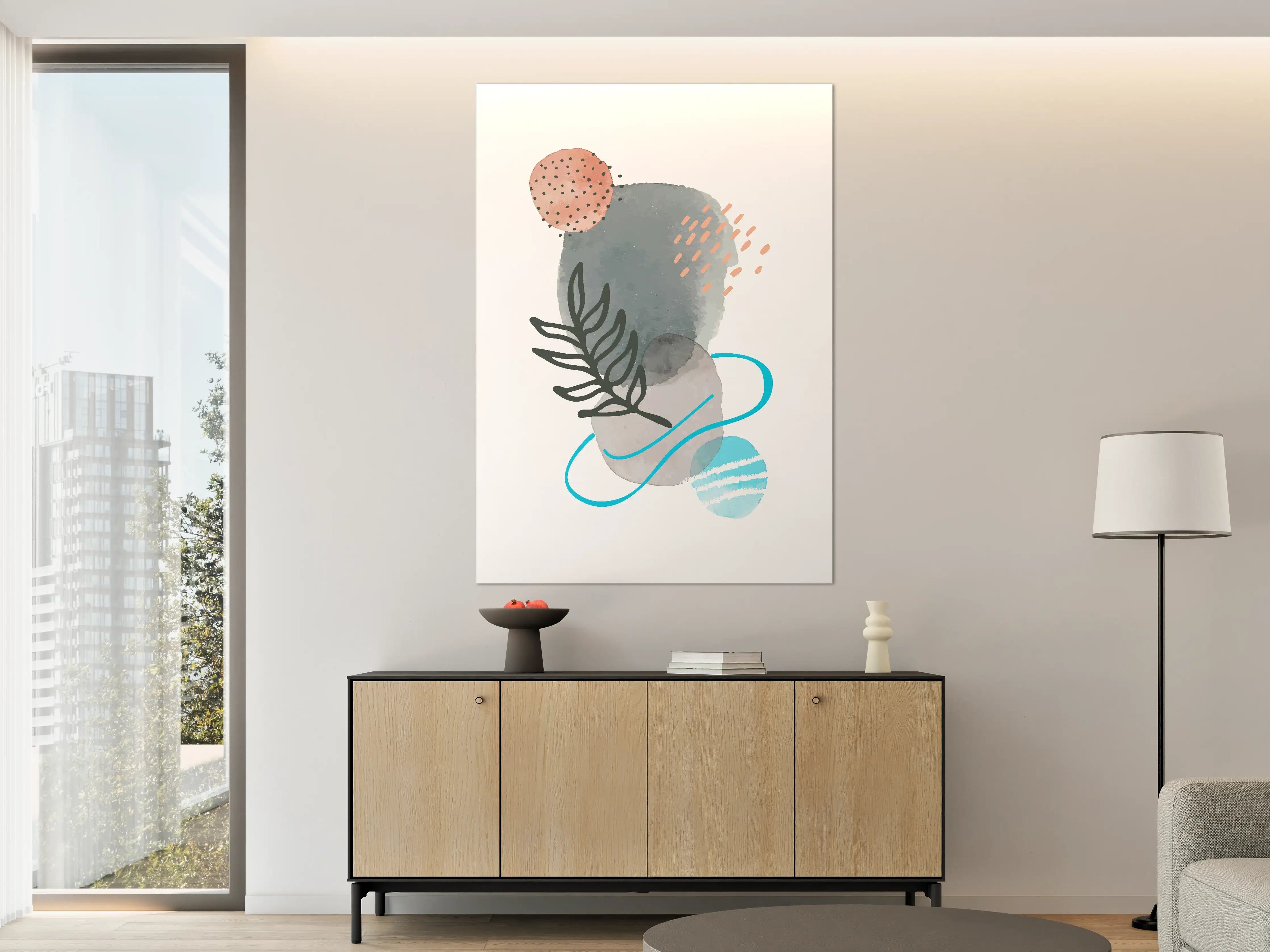 Große Wandbilder - Abstraktes Wasserfarben-Design