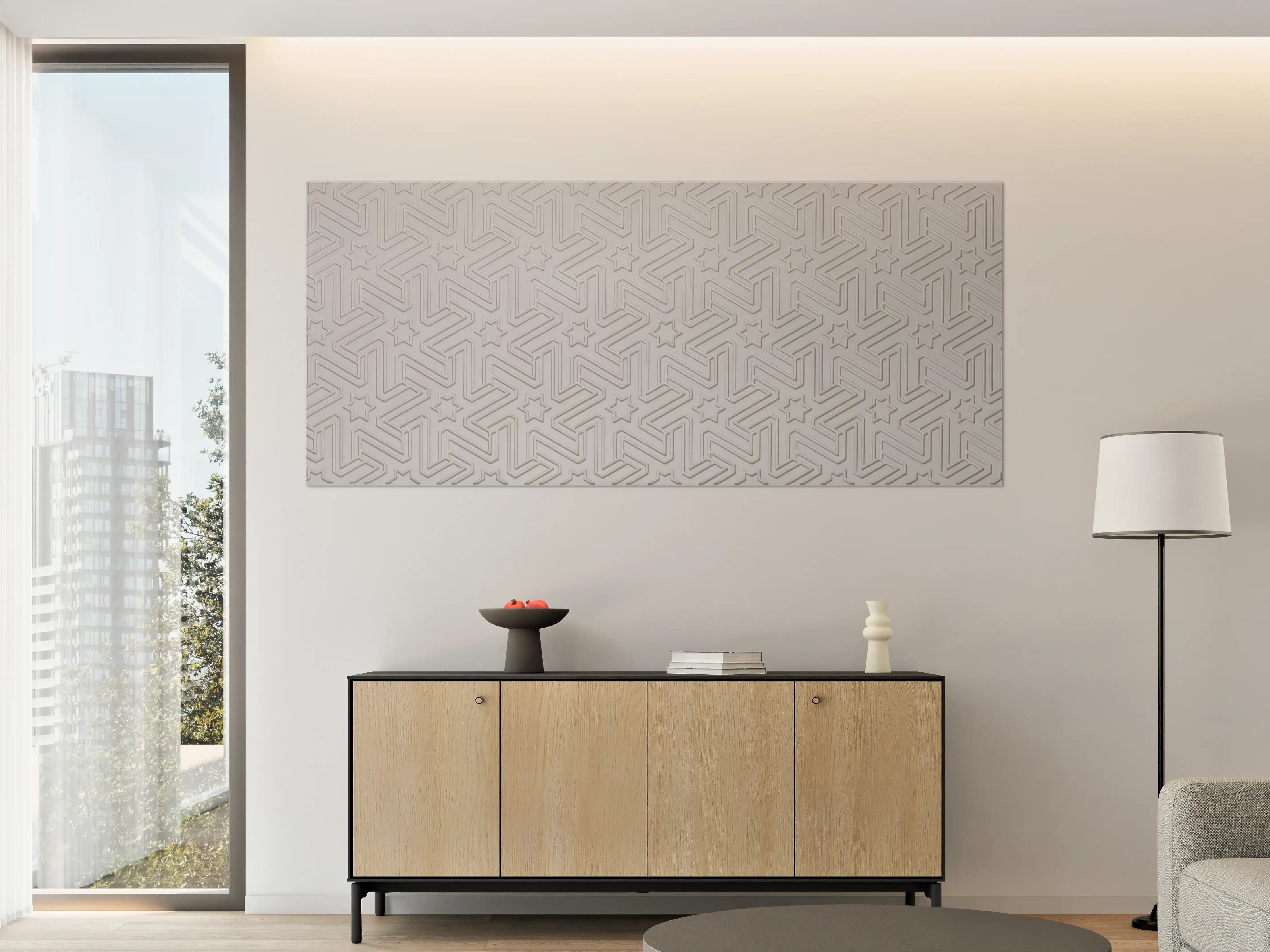 Große Wandbilder - Abstraktes geometrisches Fliesenmuster