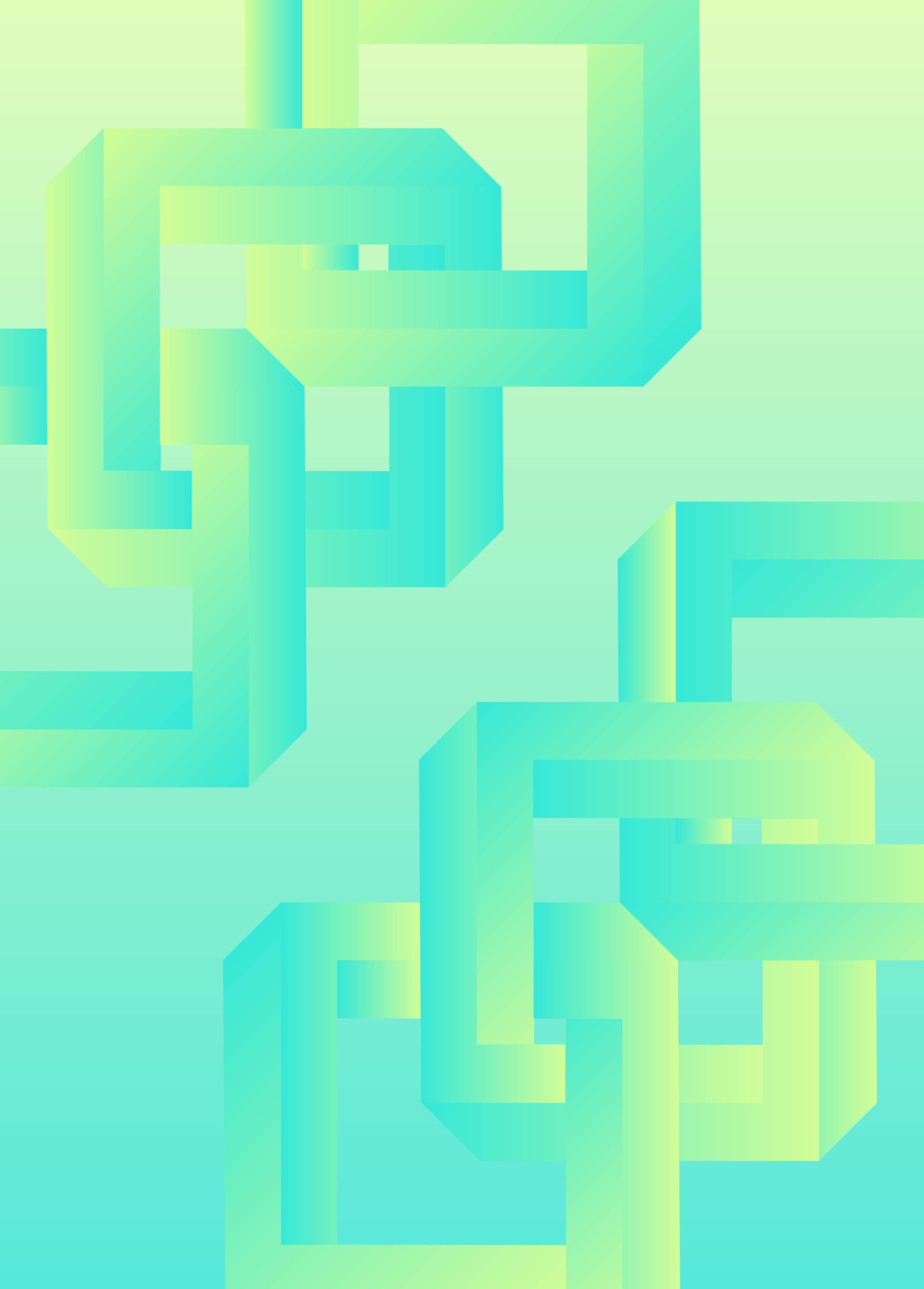 Große Wandbilder-Abstraktes geometrisches Muster in Pastellfarben