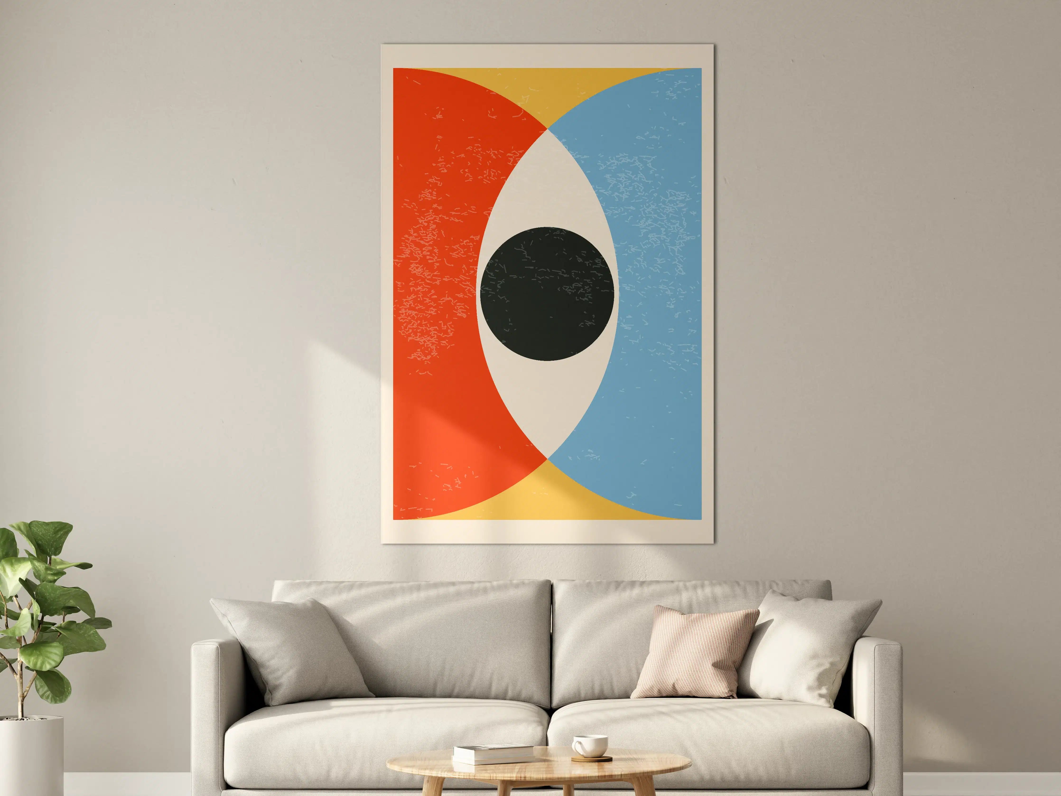 Große Wandbilder - Abstraktes geometrisches Muster in kräftigen Farben