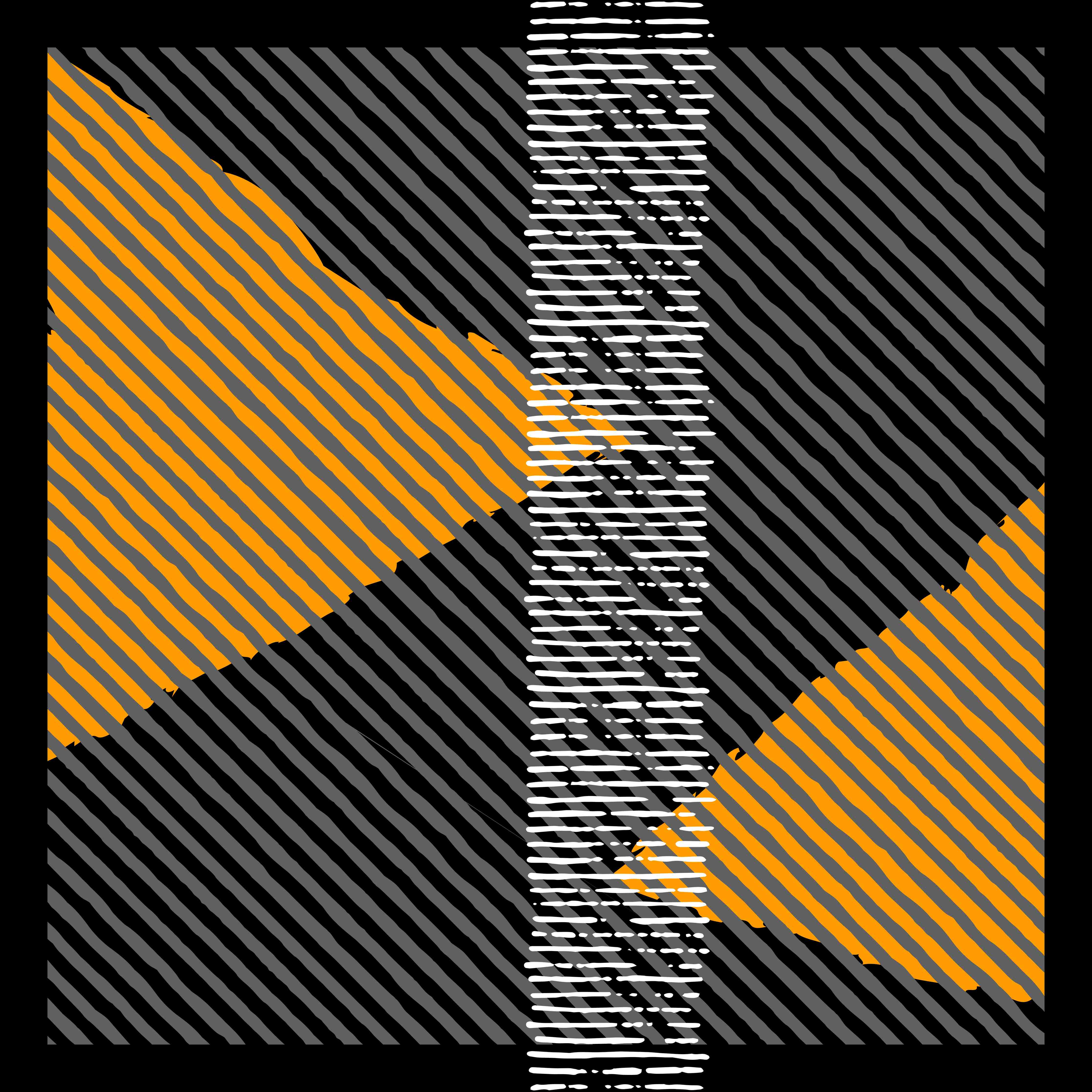 Große Wandbilder-Abstraktes geometrisches Wandbild in Schwarz, Grau, Weiß und Orange