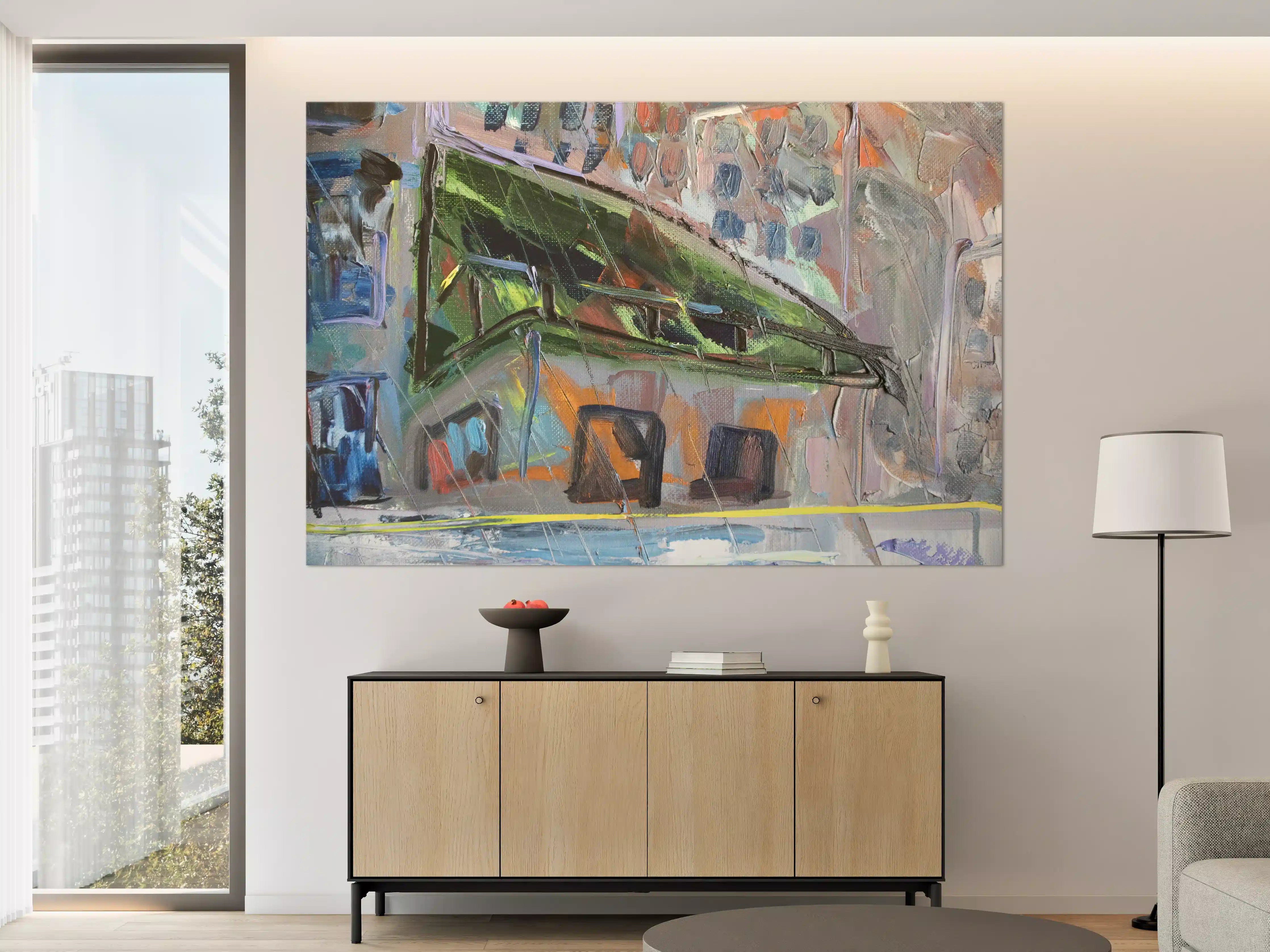 Große Wandbilder - Acryl Farben Kunst - Gebäude