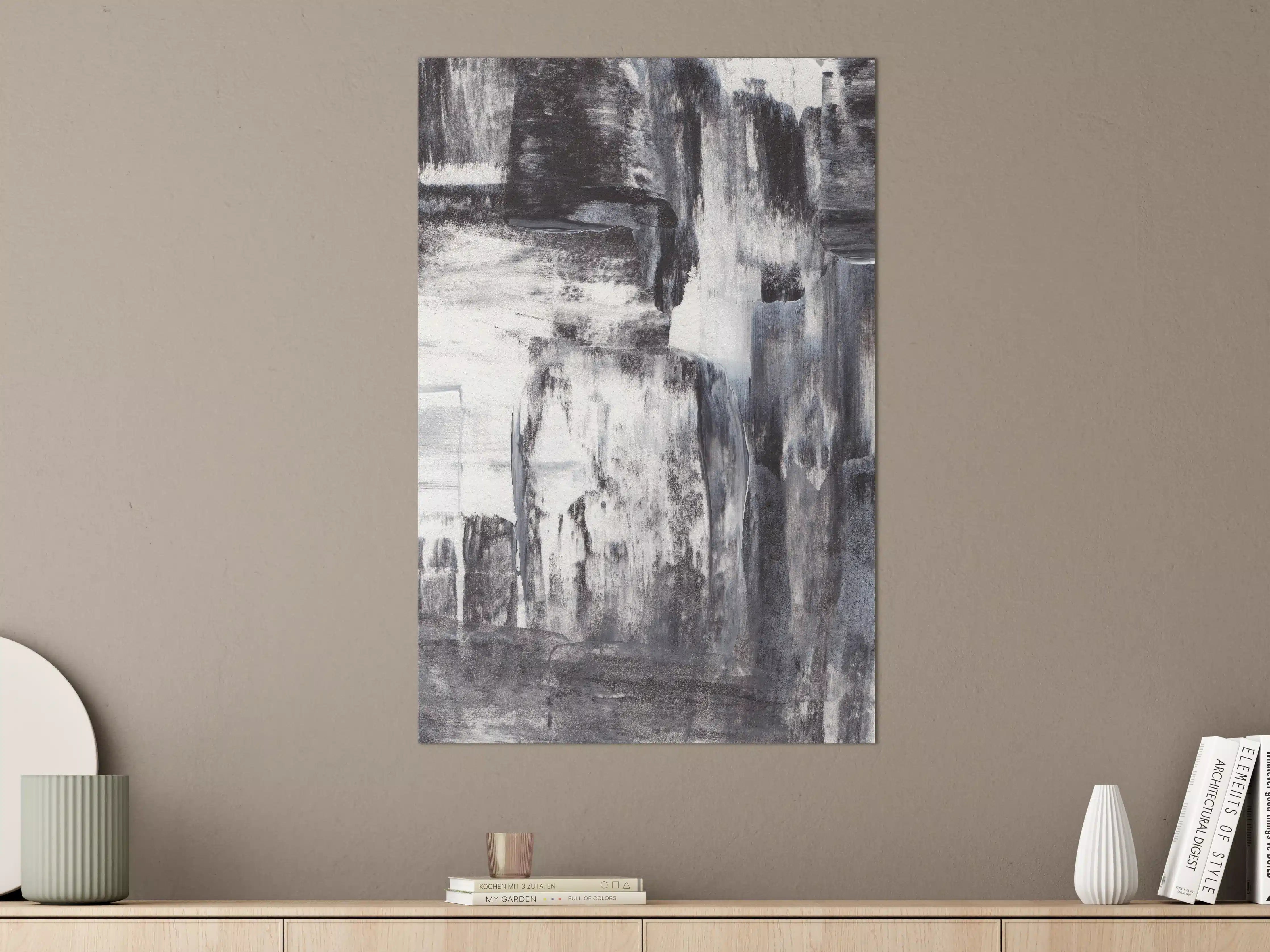 Große Wandbilder - Acryl Gemälde - Schwarz-weiß
