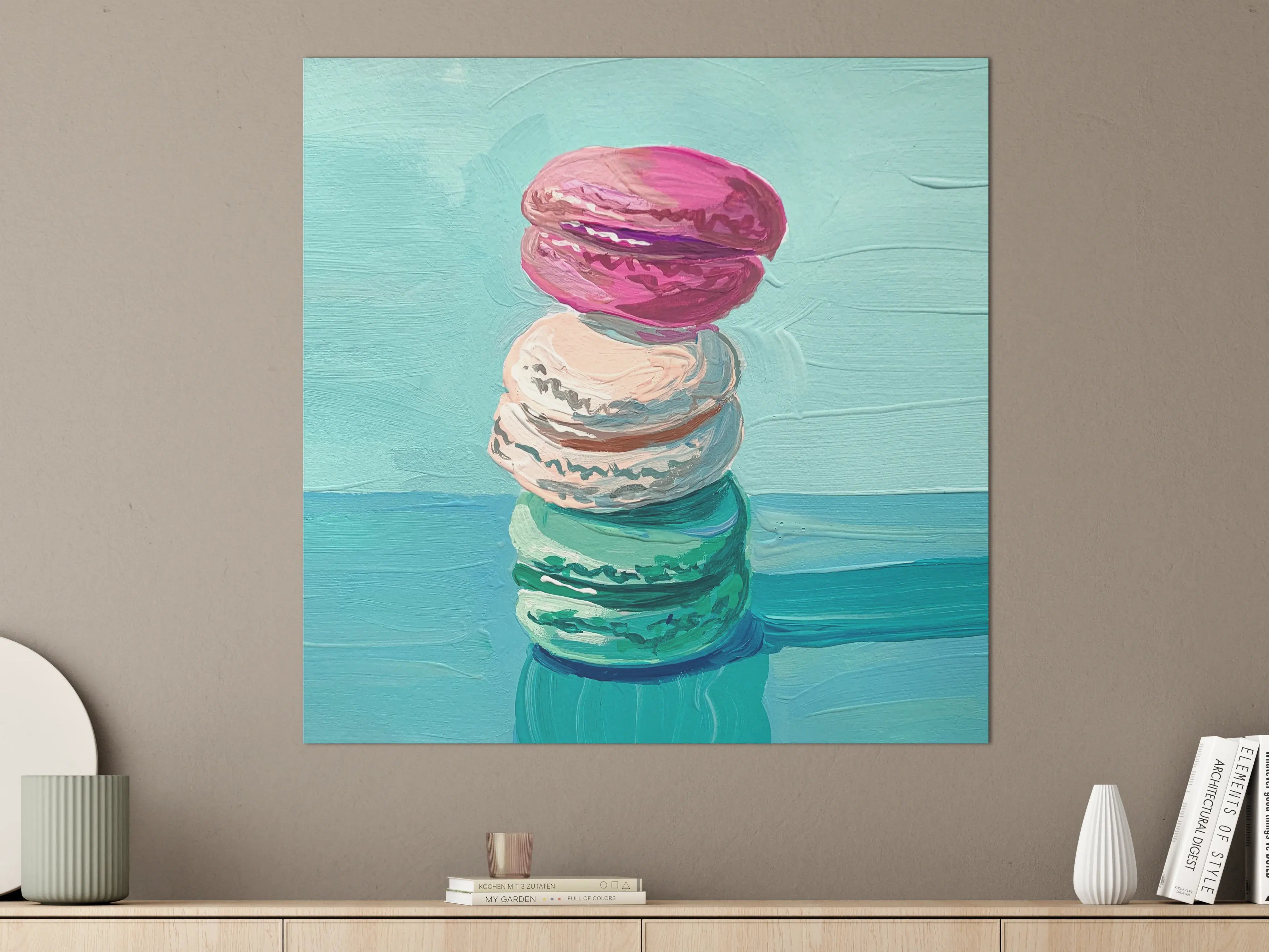 Große Wandbilder - Acryl Macarons - Bunt