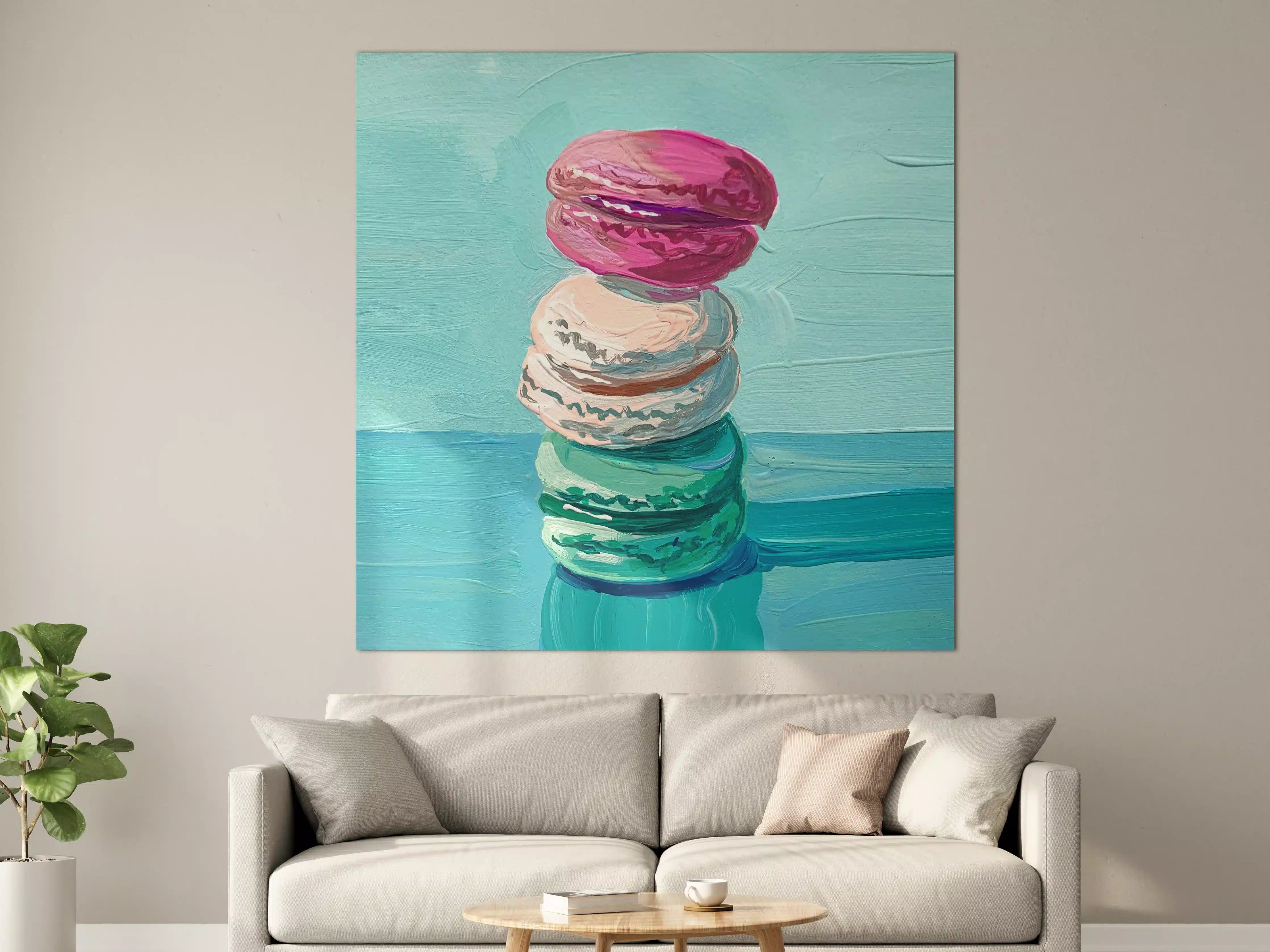 Große Wandbilder - Acryl Macarons - Bunt
