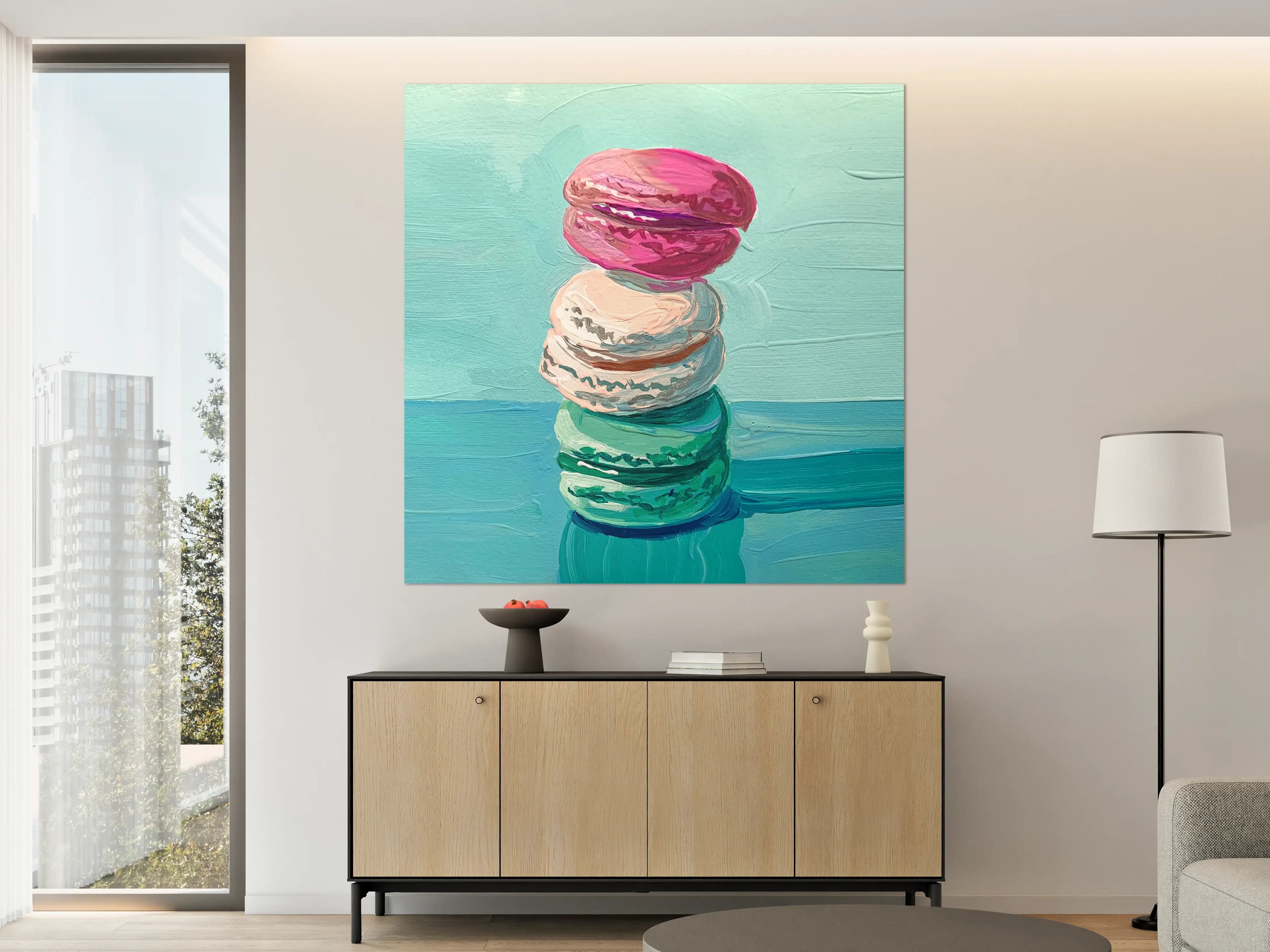 Große Wandbilder - Acryl Macarons - Bunt
