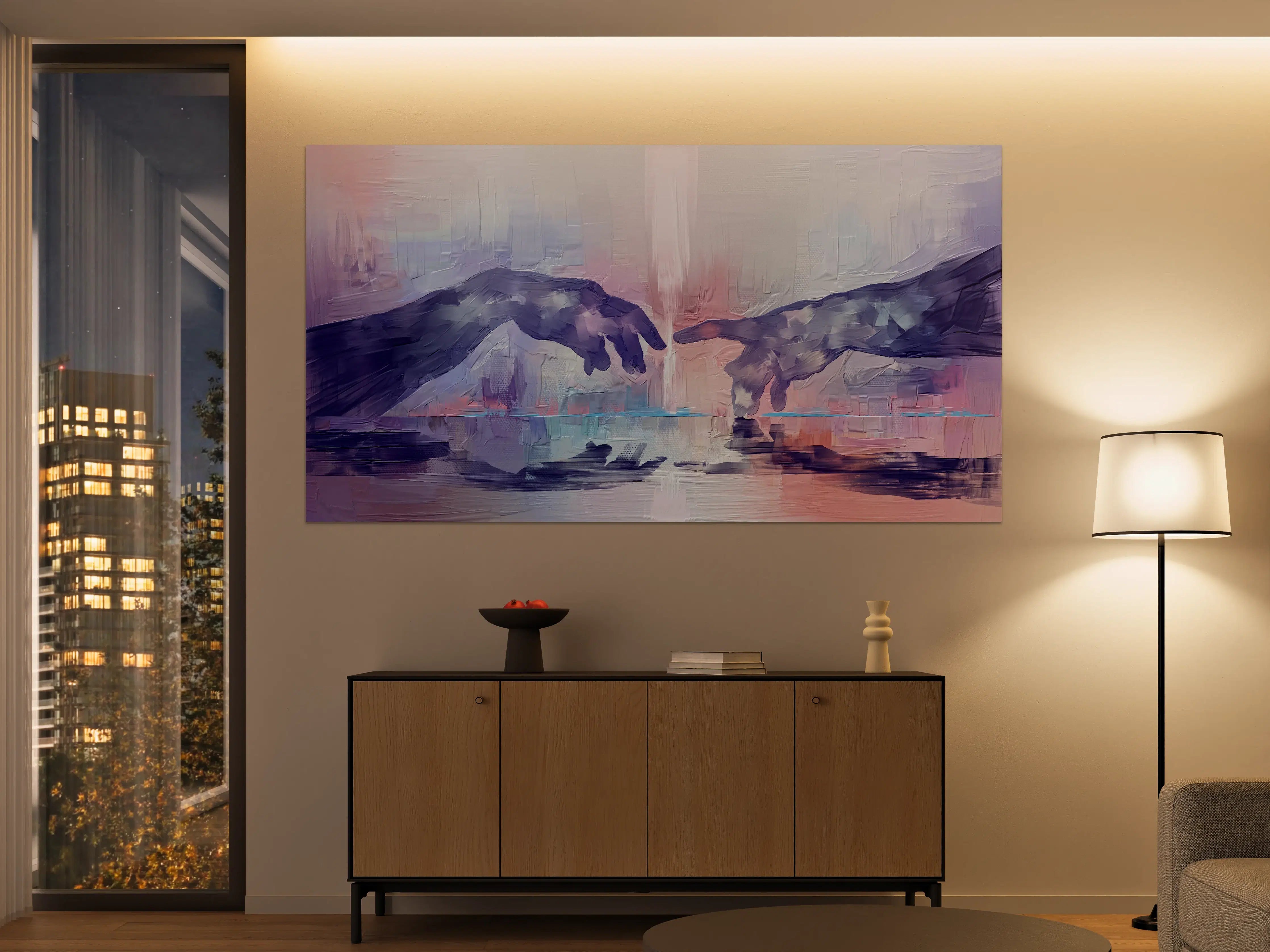 Große Wandbilder - Acryl Malerei - Zwei Hände