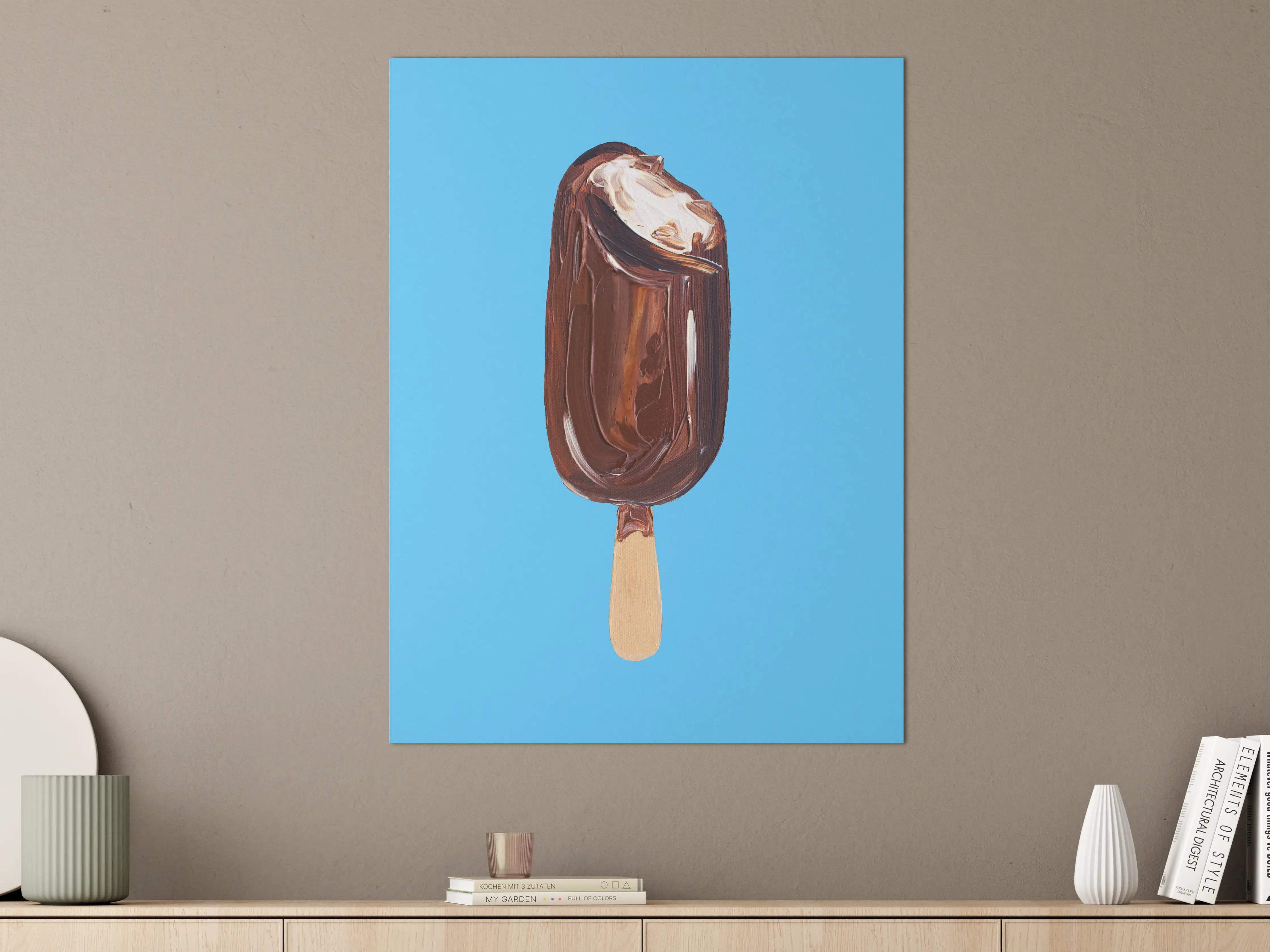 Große Wandbilder - Acryl Zeichnung - Eis