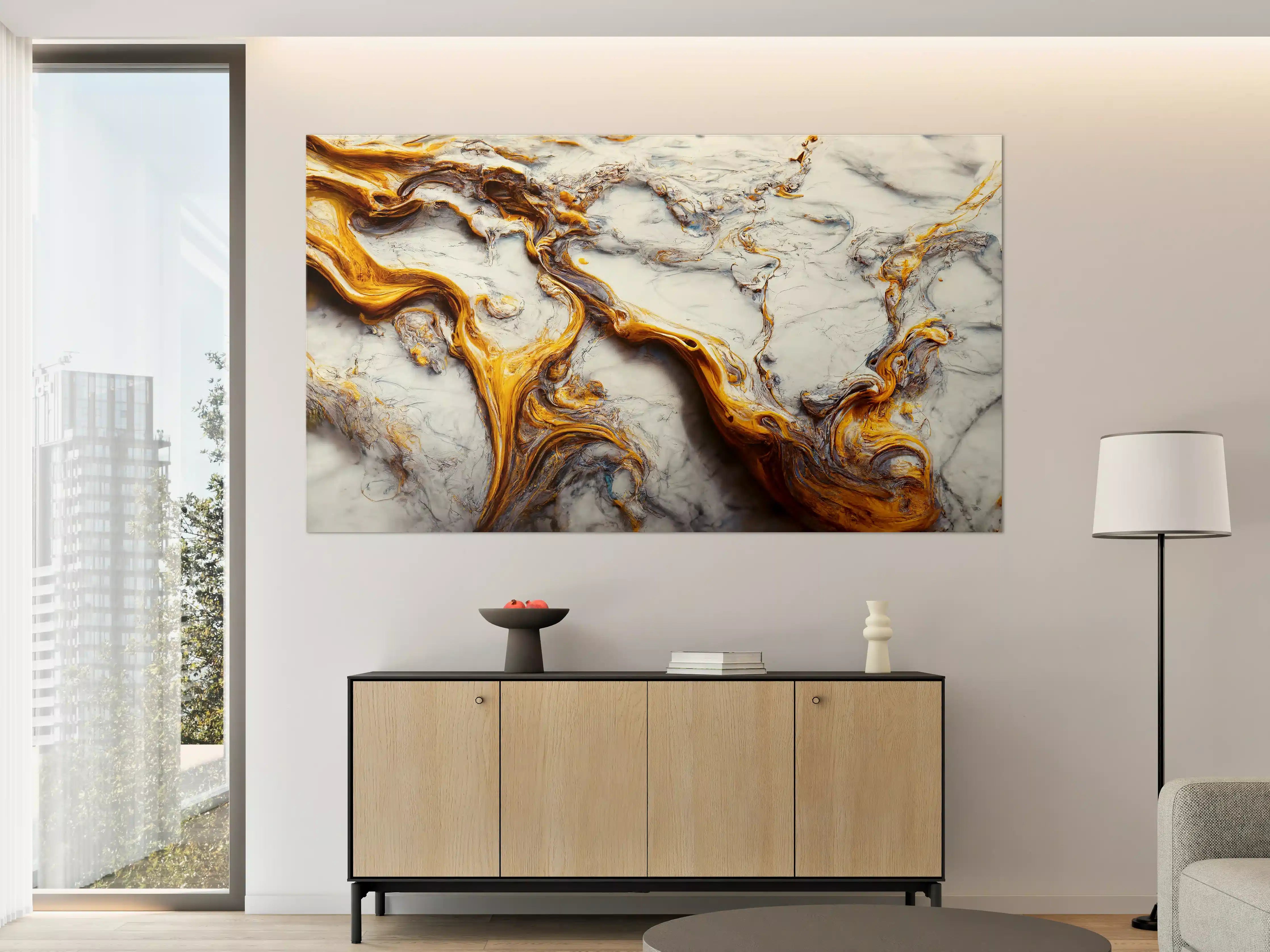 Große Wandbilder - Acrylfarben Flüssigkunst - Marmor