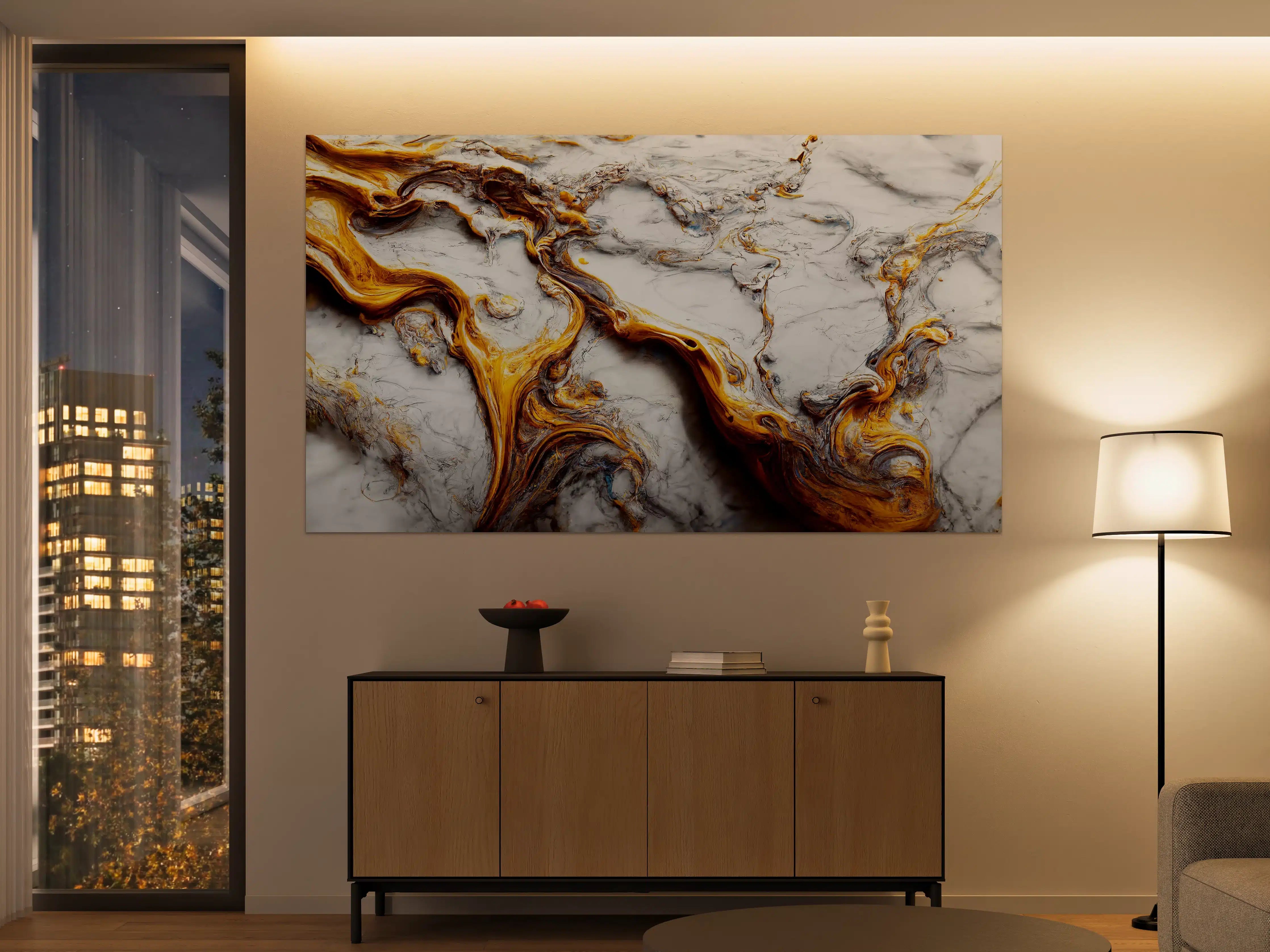 Große Wandbilder - Acrylfarben Flüssigkunst - Marmor