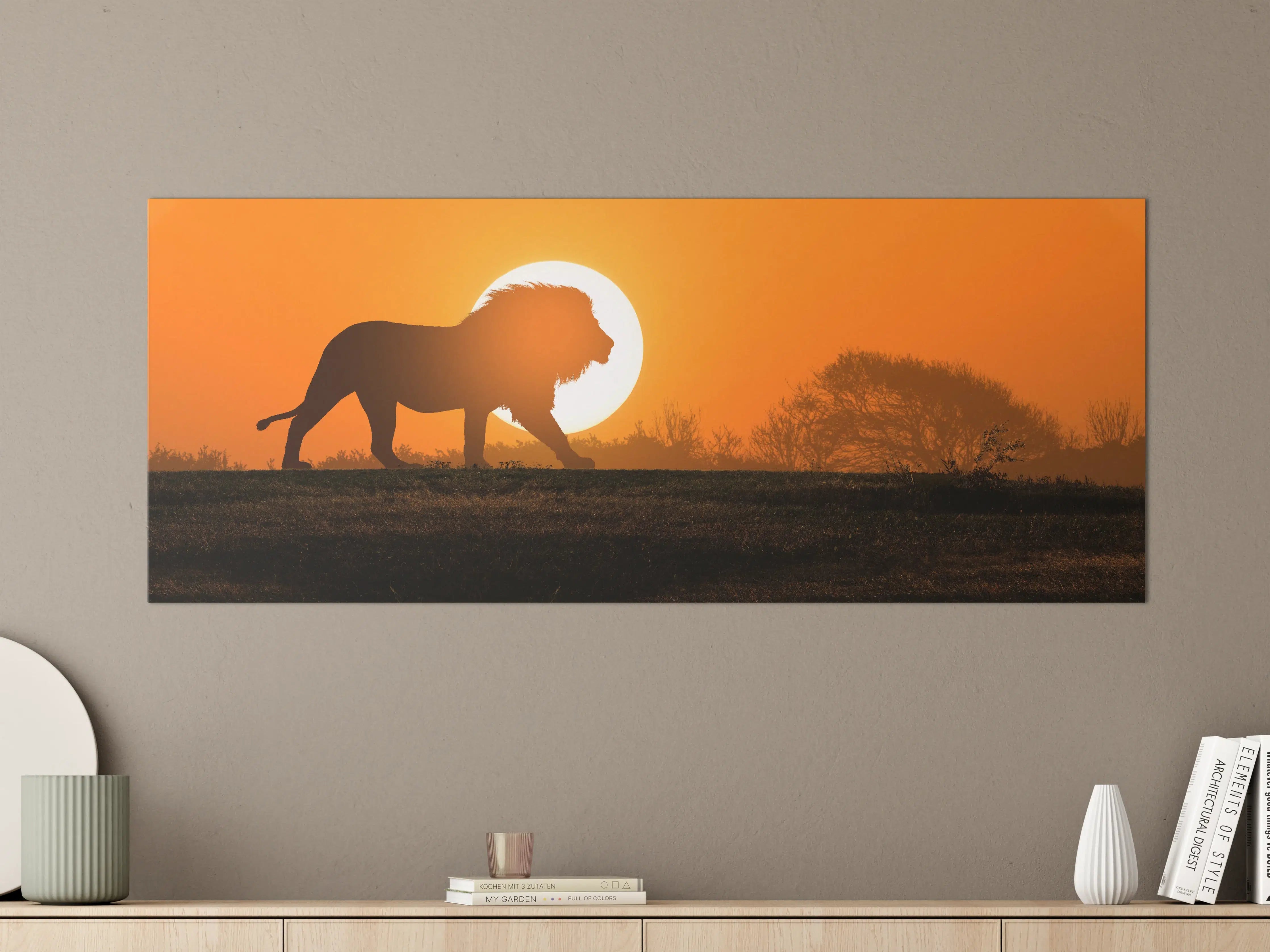 Große Wandbilder - Afrikanische Landschaft bei Sonnenuntergang
