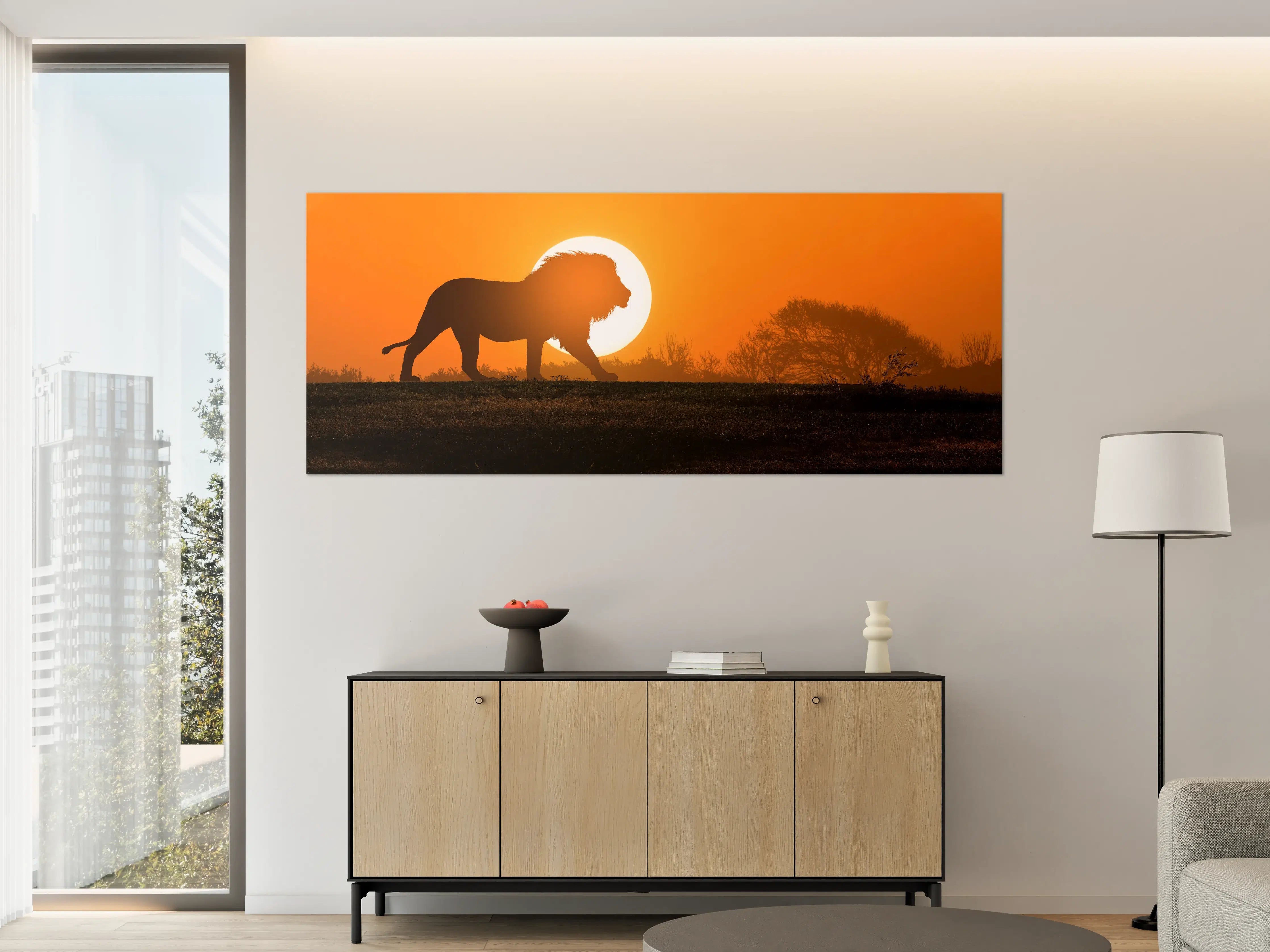 Große Wandbilder - Afrikanische Landschaft bei Sonnenuntergang