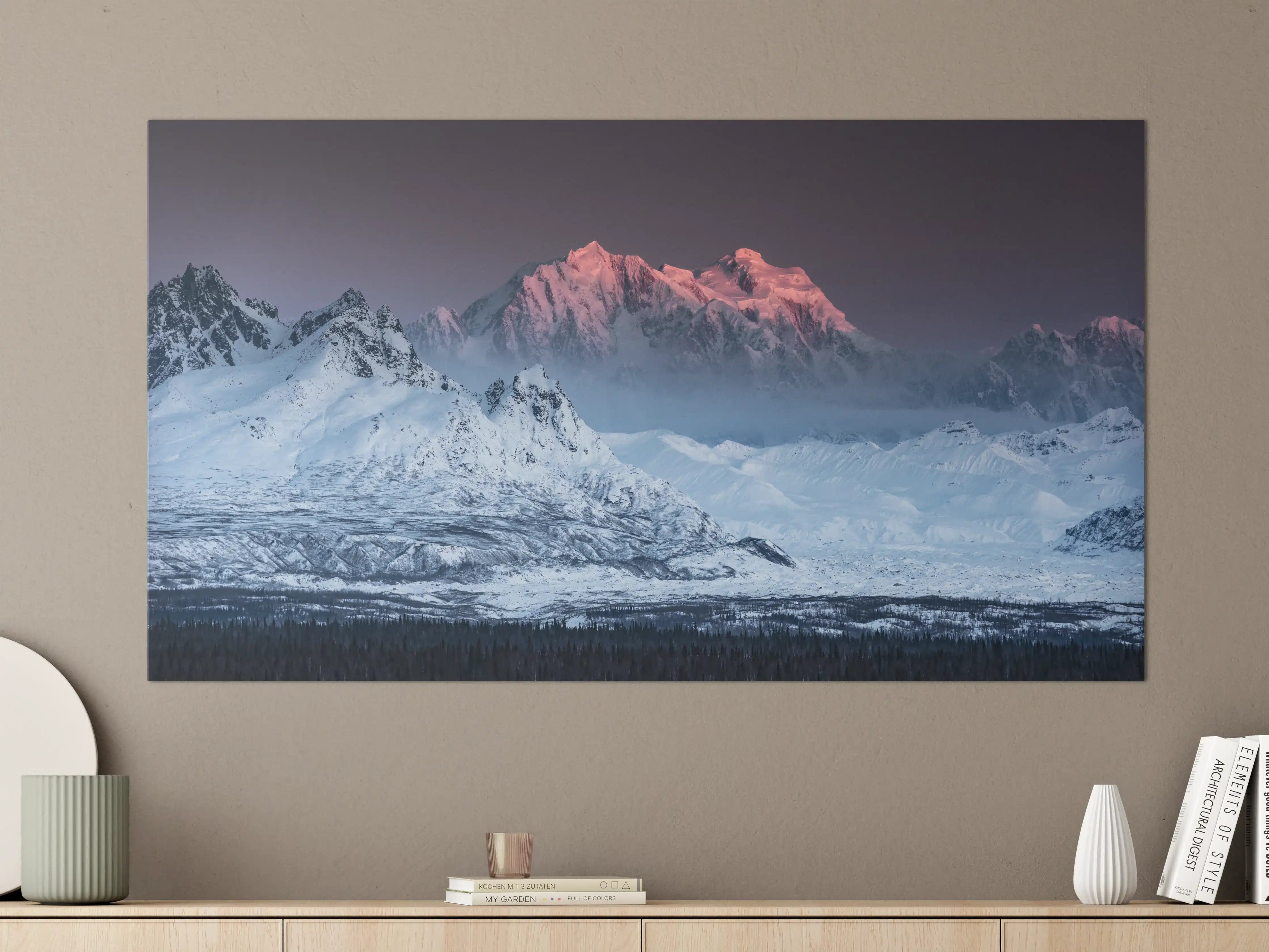 Große Wandbilder - Alaska Winterberge Panorama