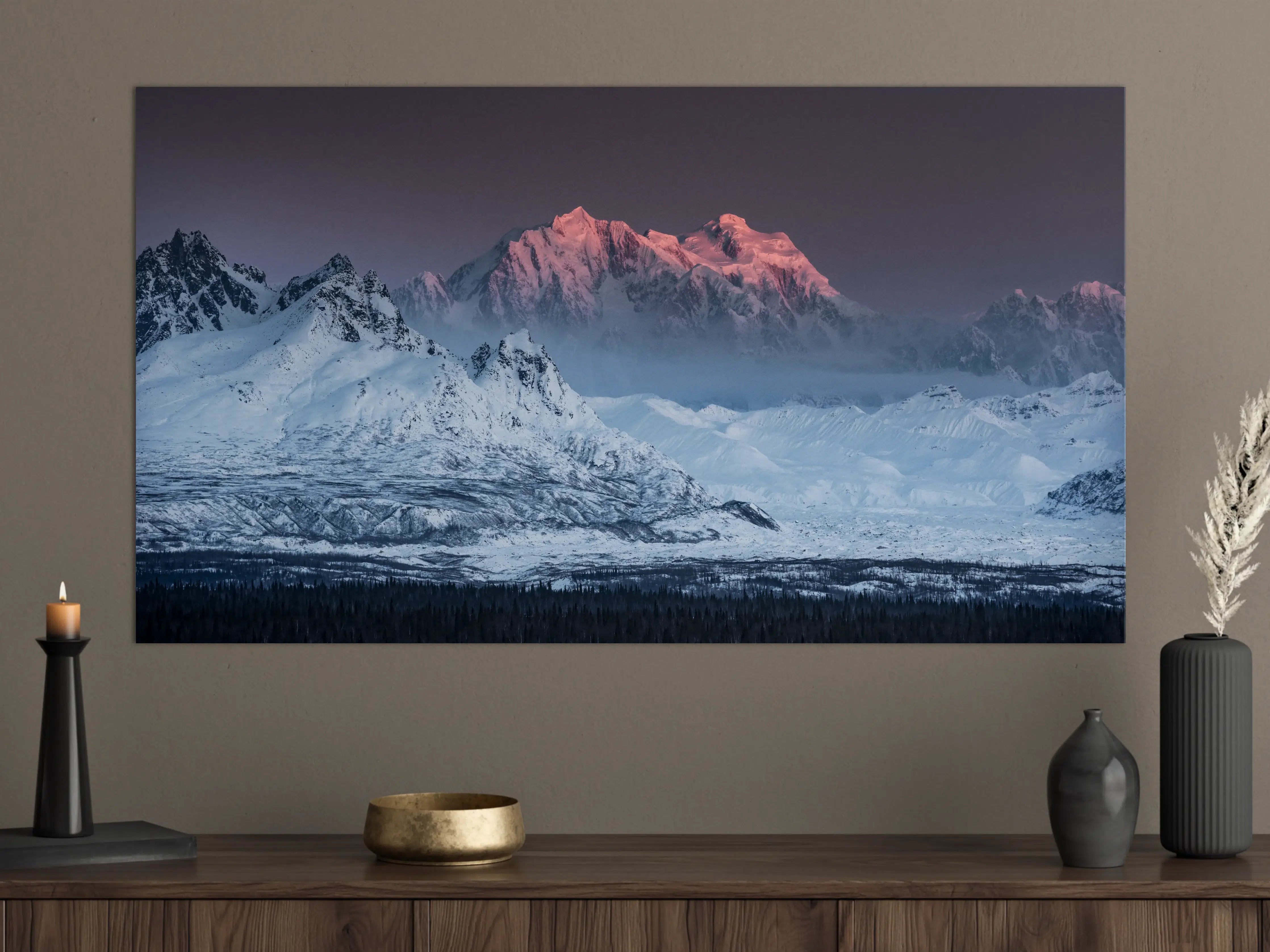 Große Wandbilder - Alaska Winterberge Panorama