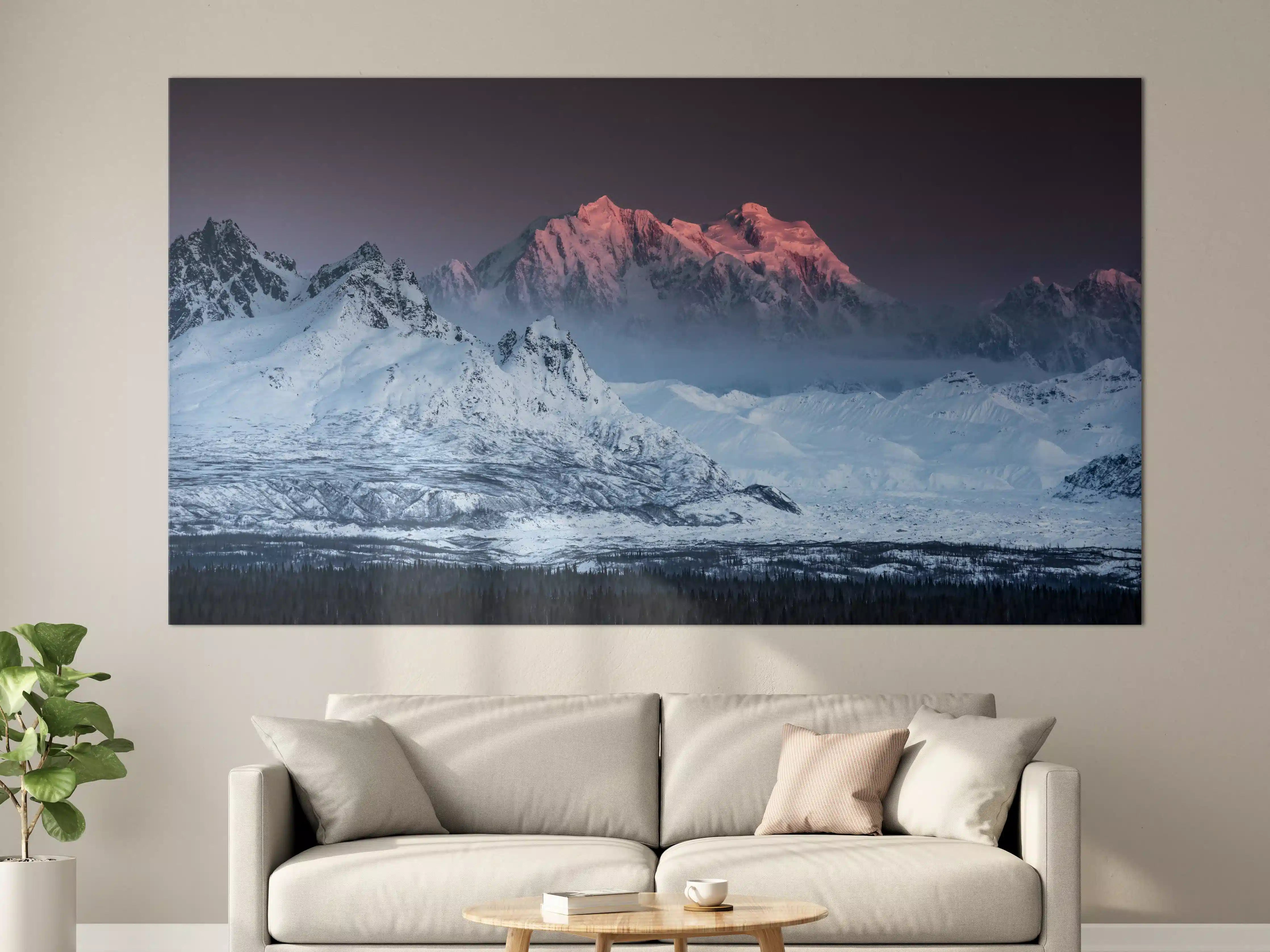 Große Wandbilder - Alaska Winterberge Panorama