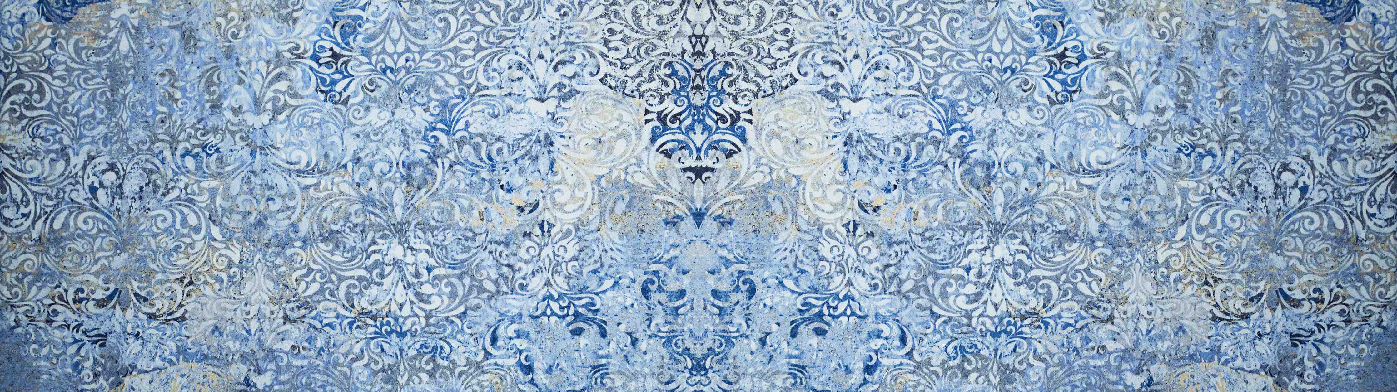 Große Wandbilder-Alt blau graues vintage Fliesenmuster