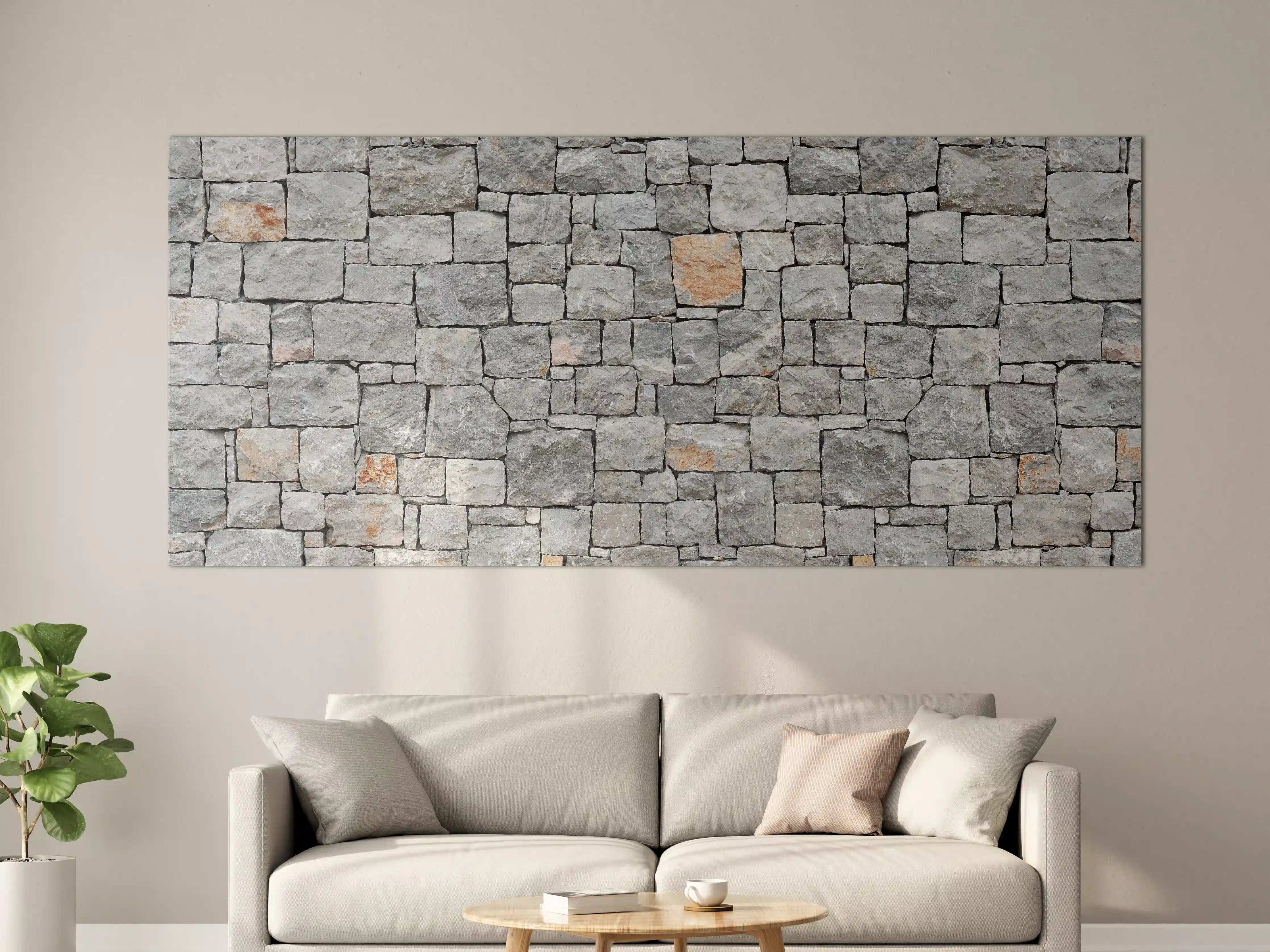 Große Wandbilder - Alte Graue Steinwand