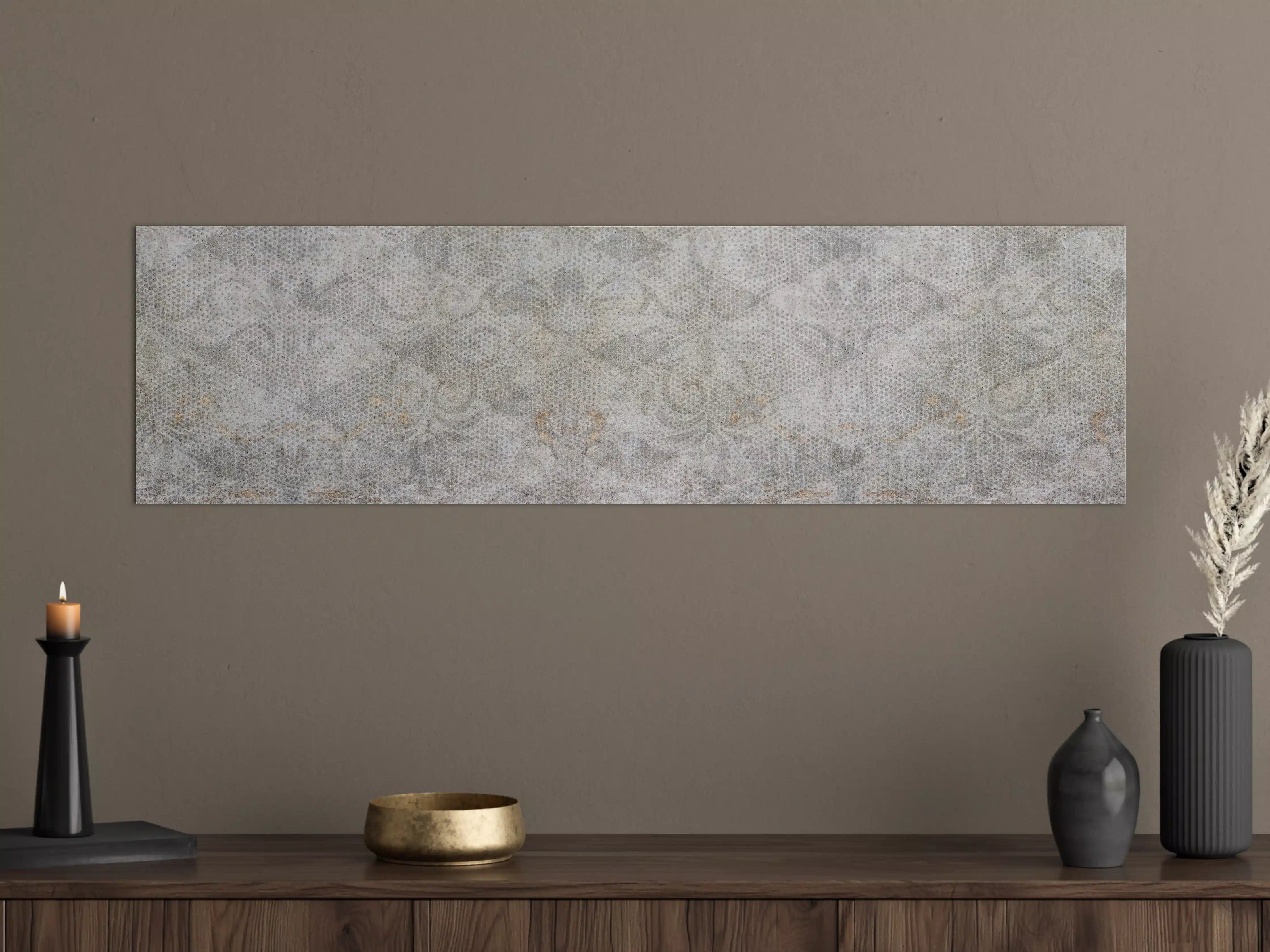 Große Wandbilder - Alte weiße befleckte Tapete