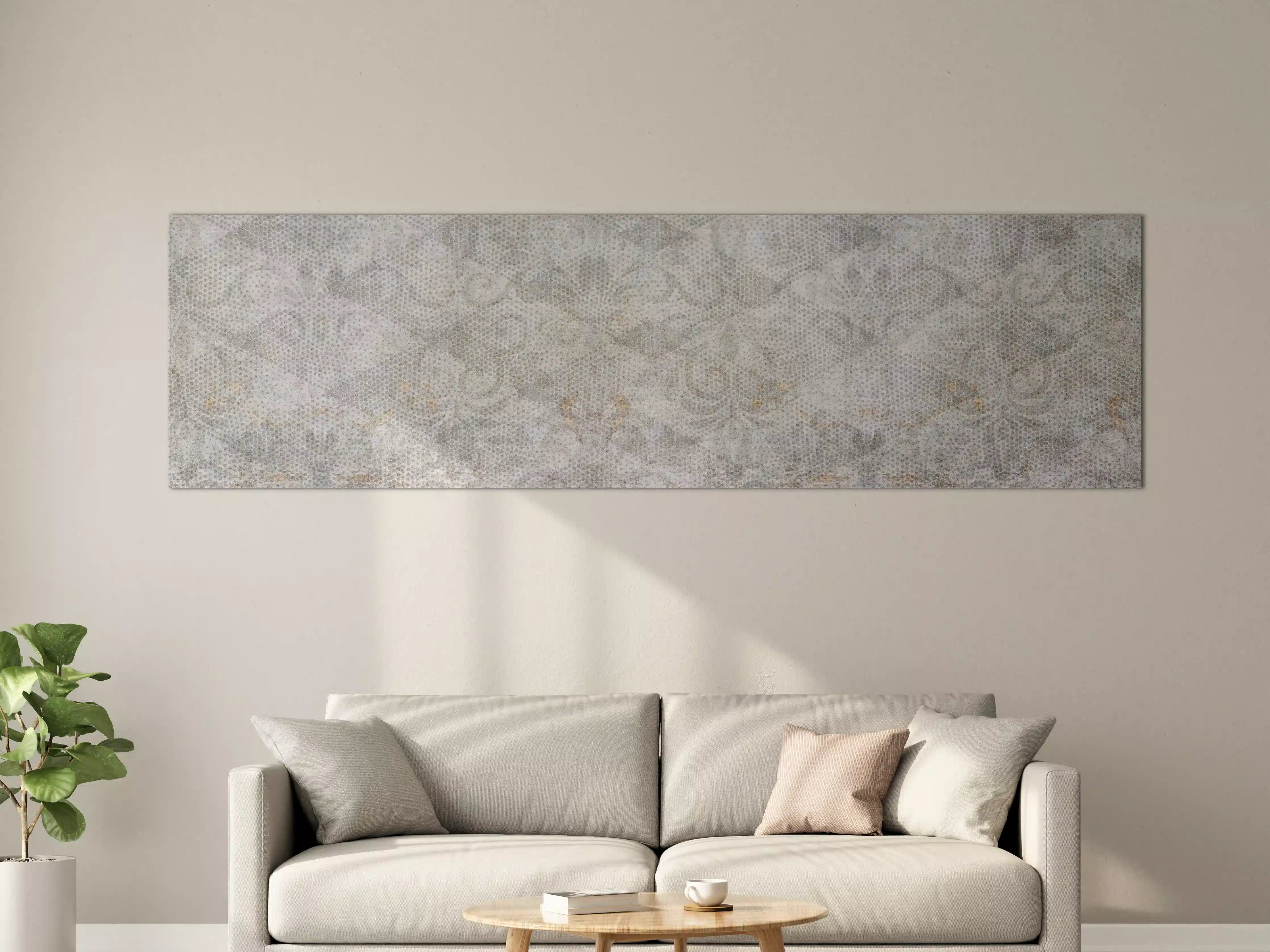 Große Wandbilder - Alte weiße befleckte Tapete