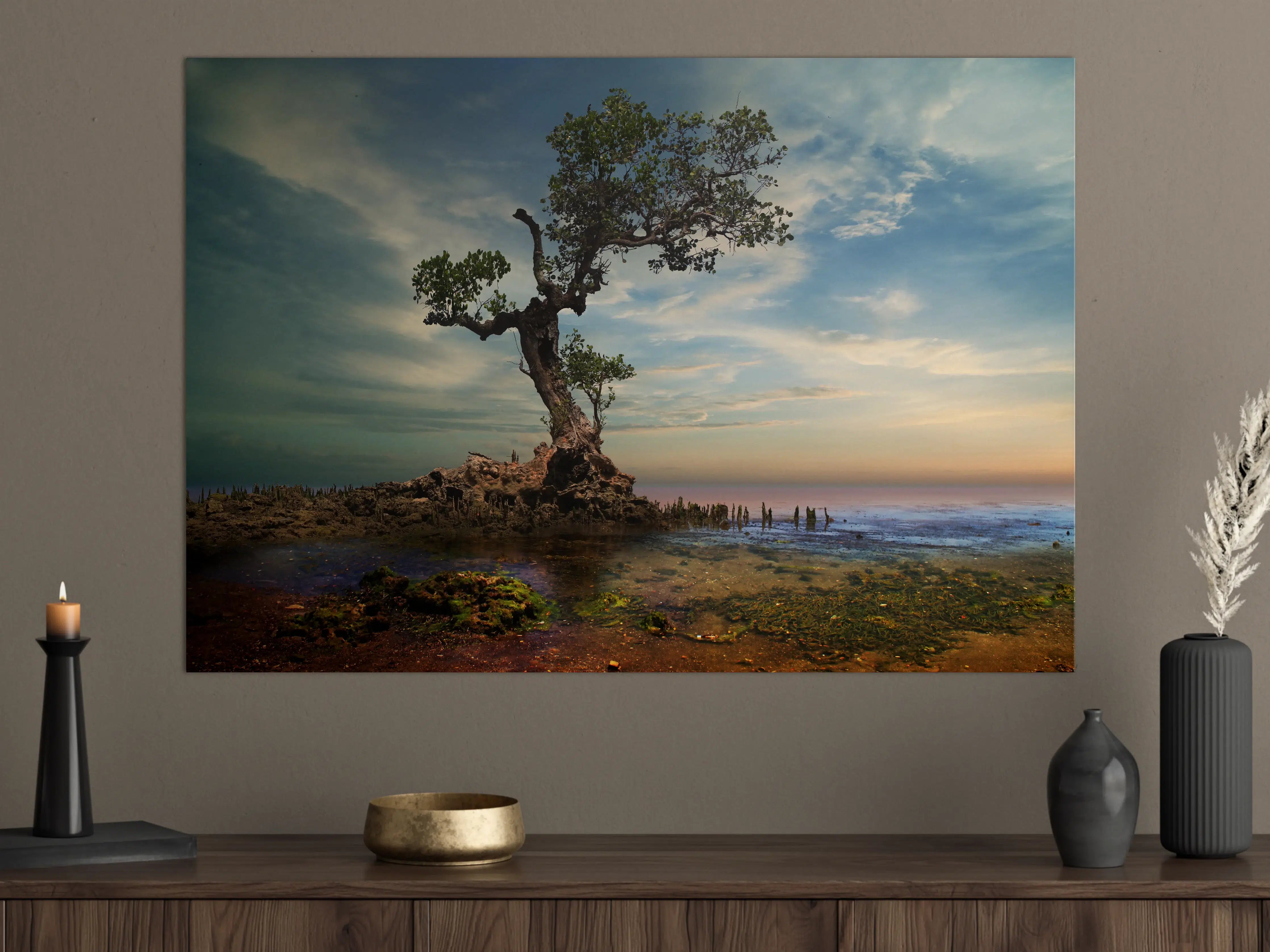 Große Wandbilder - Alter Baum am Strand