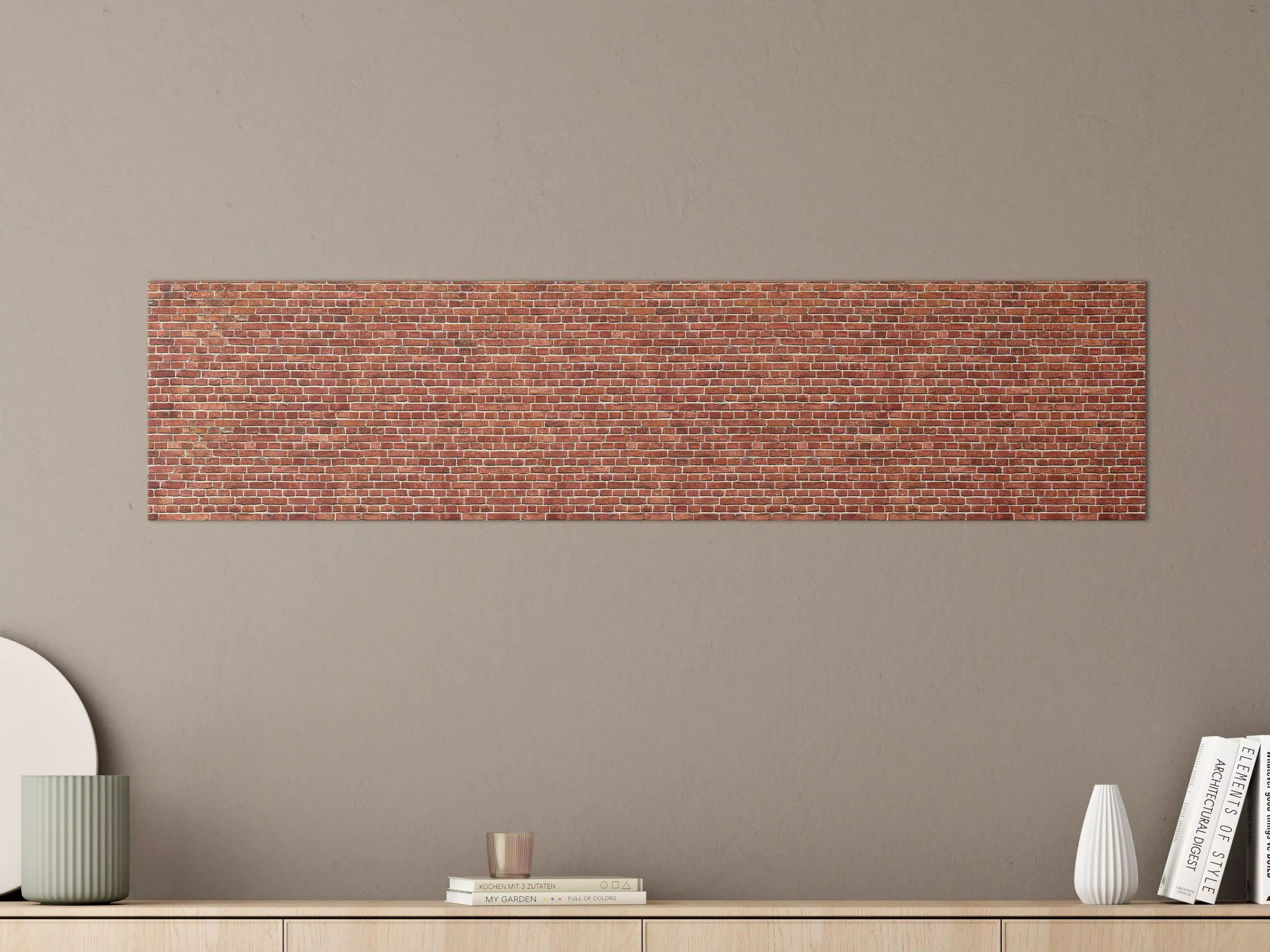 Große Wandbilder - Alter rote Backsteinmauer