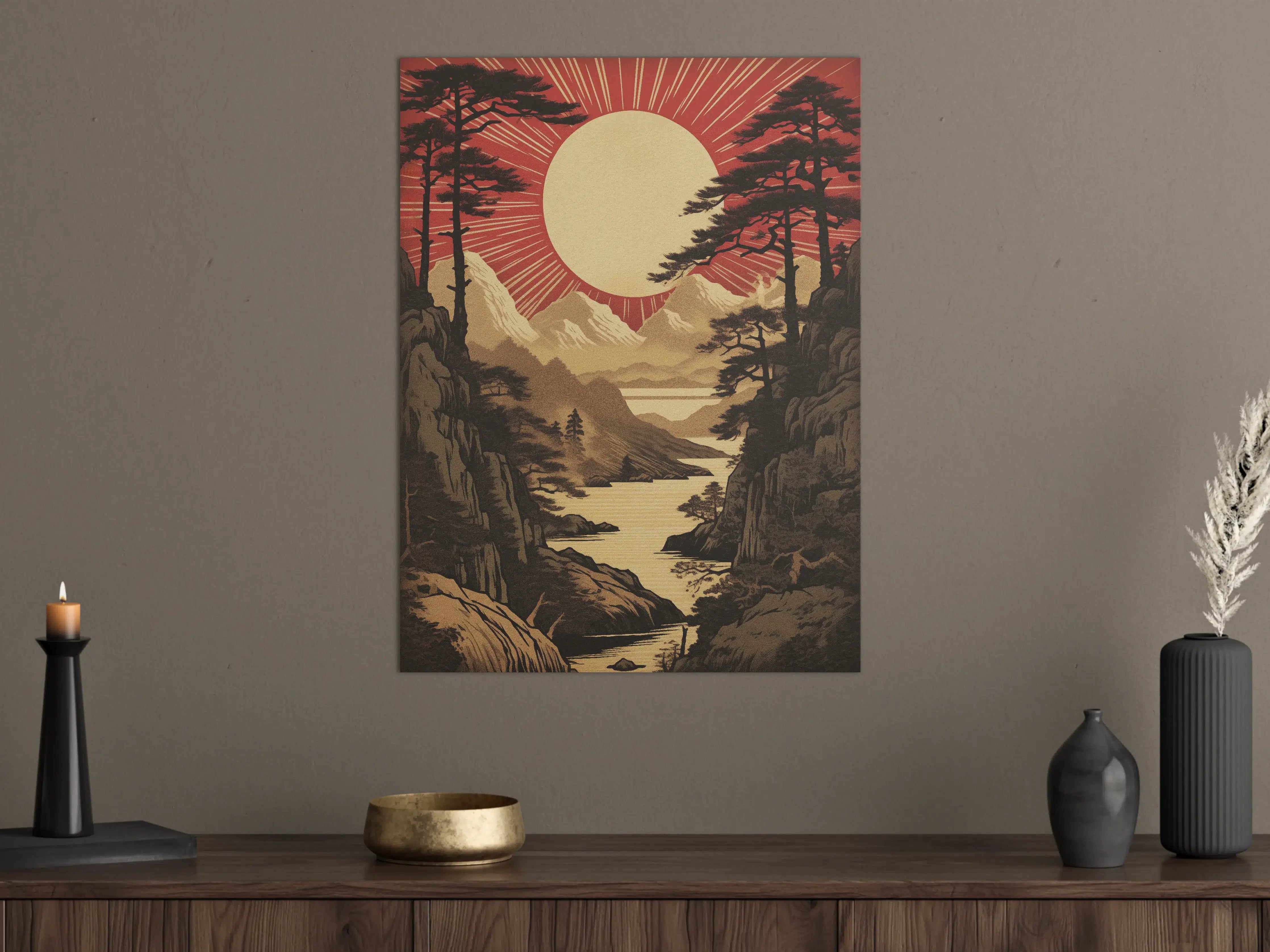 Große Wandbilder - Anime Inspired Mountain Sunset