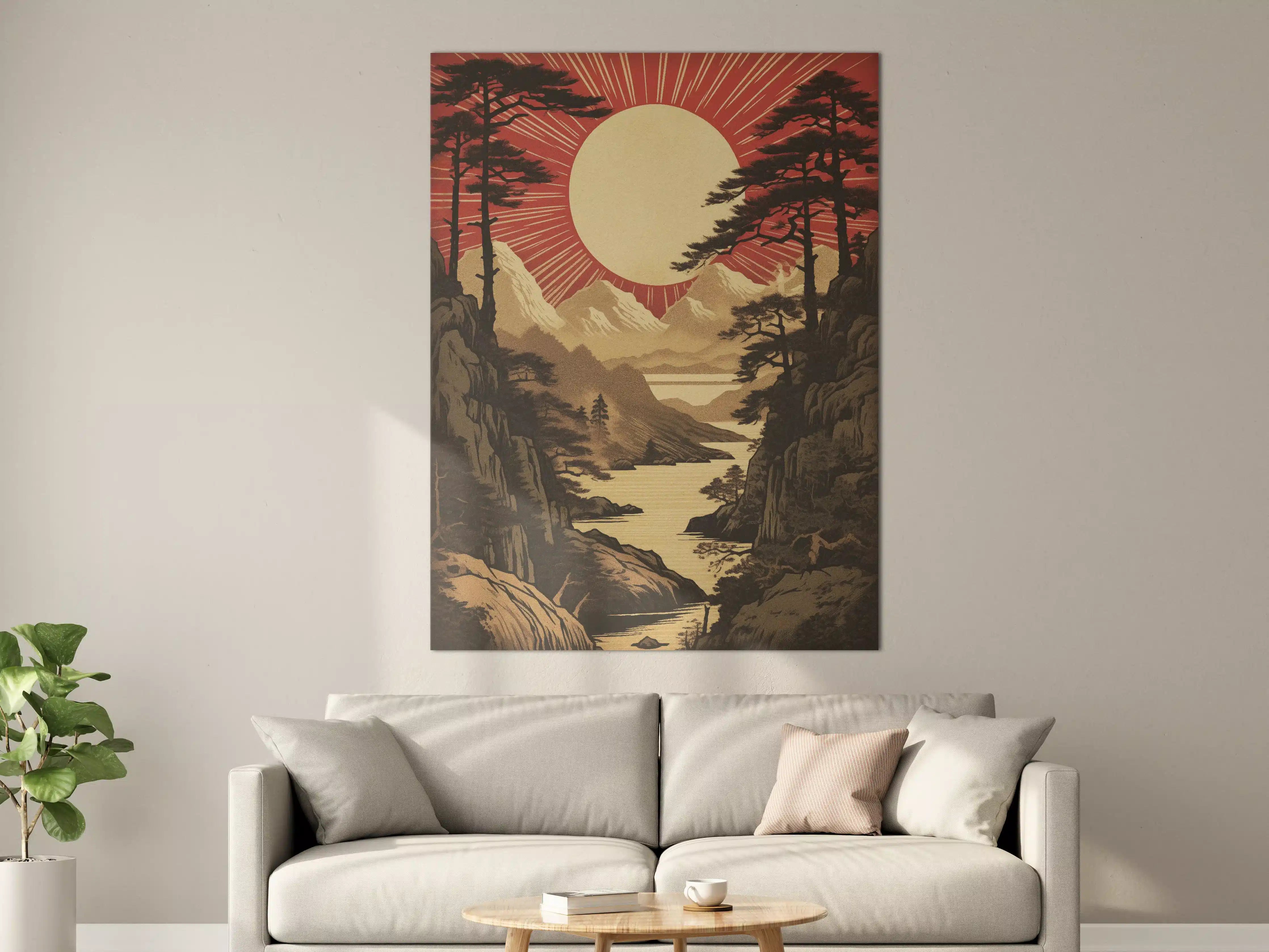 Große Wandbilder - Anime Inspired Mountain Sunset
