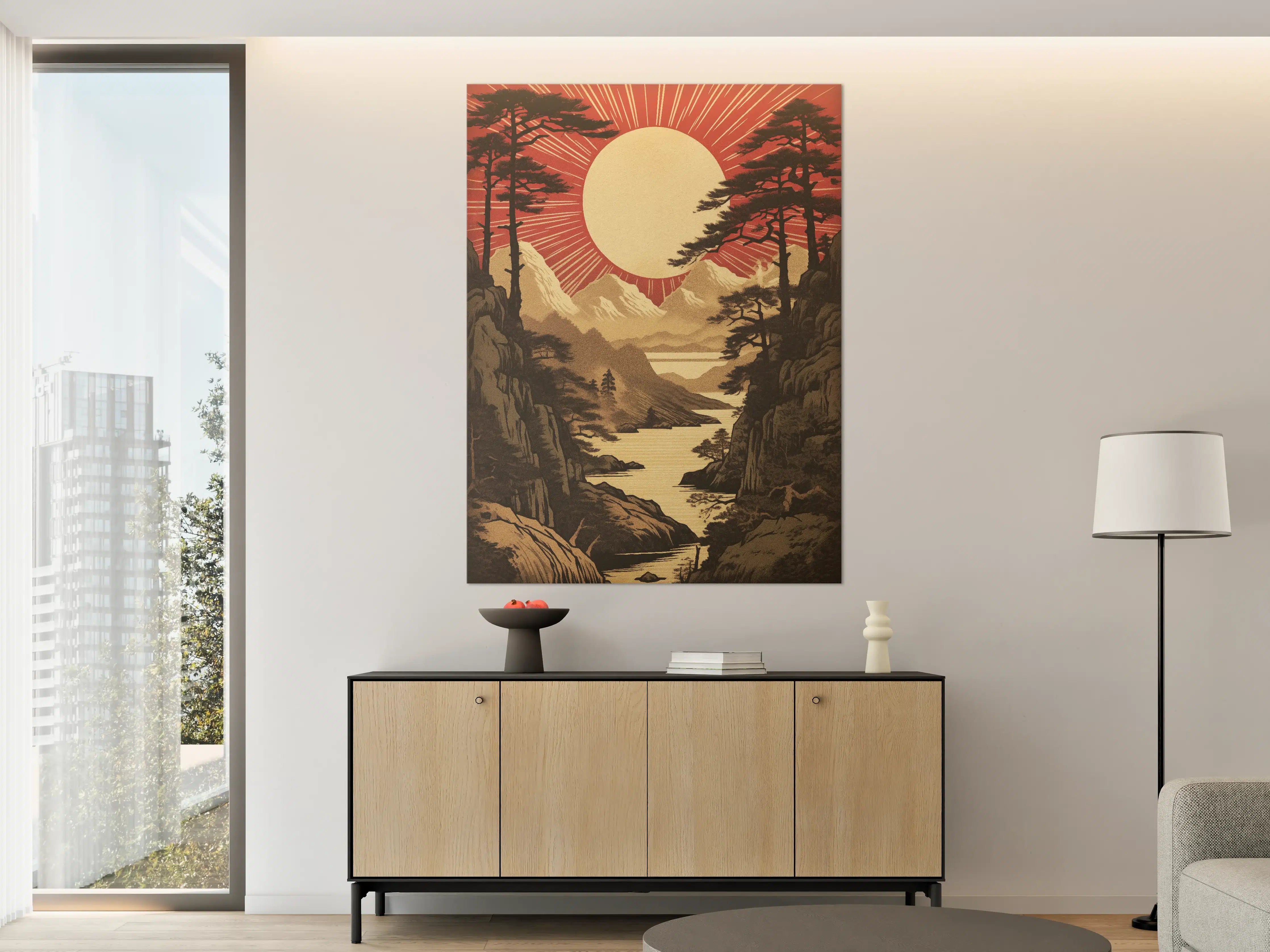 Große Wandbilder - Anime Inspired Mountain Sunset