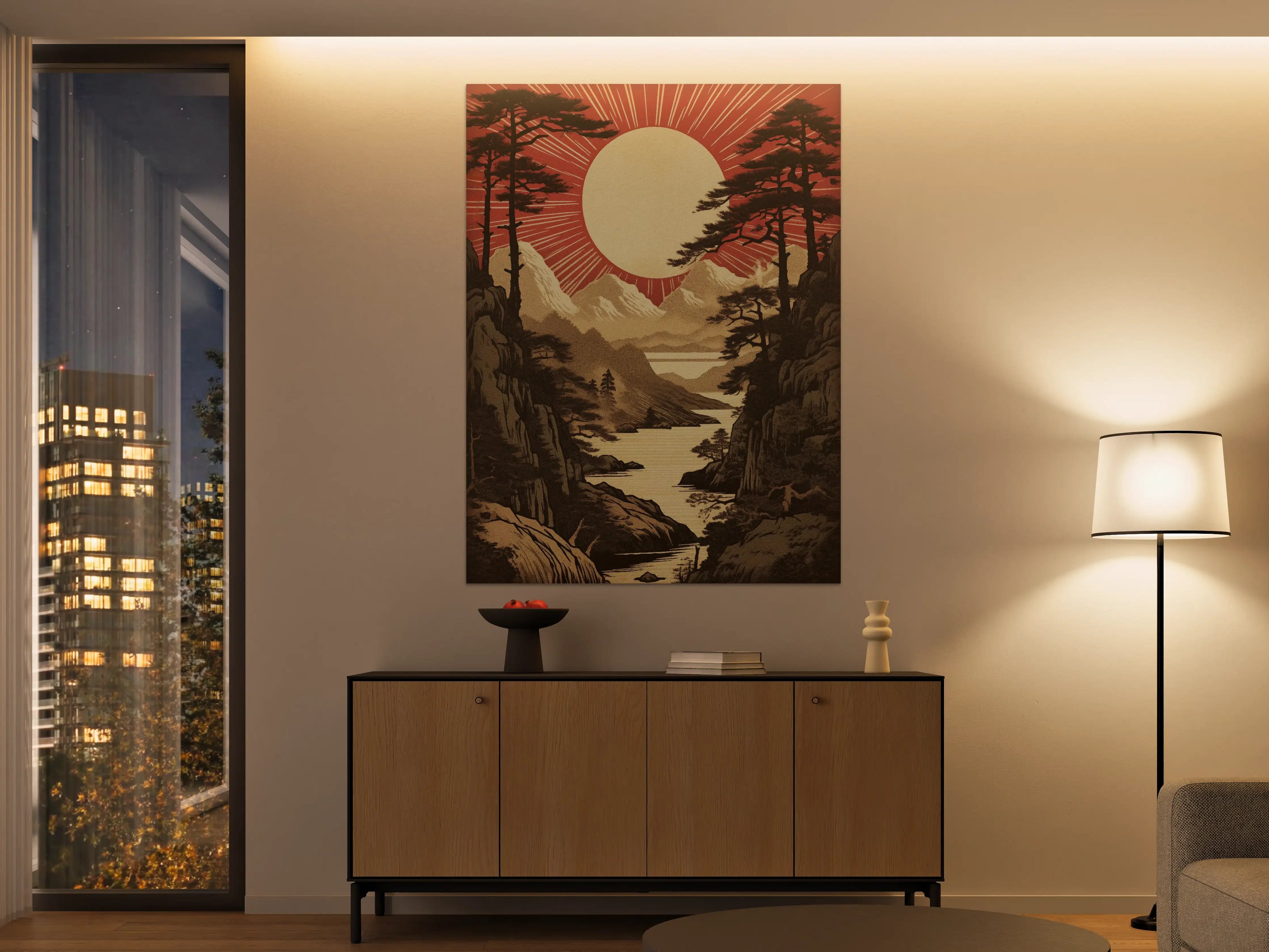 Große Wandbilder - Anime Inspired Mountain Sunset