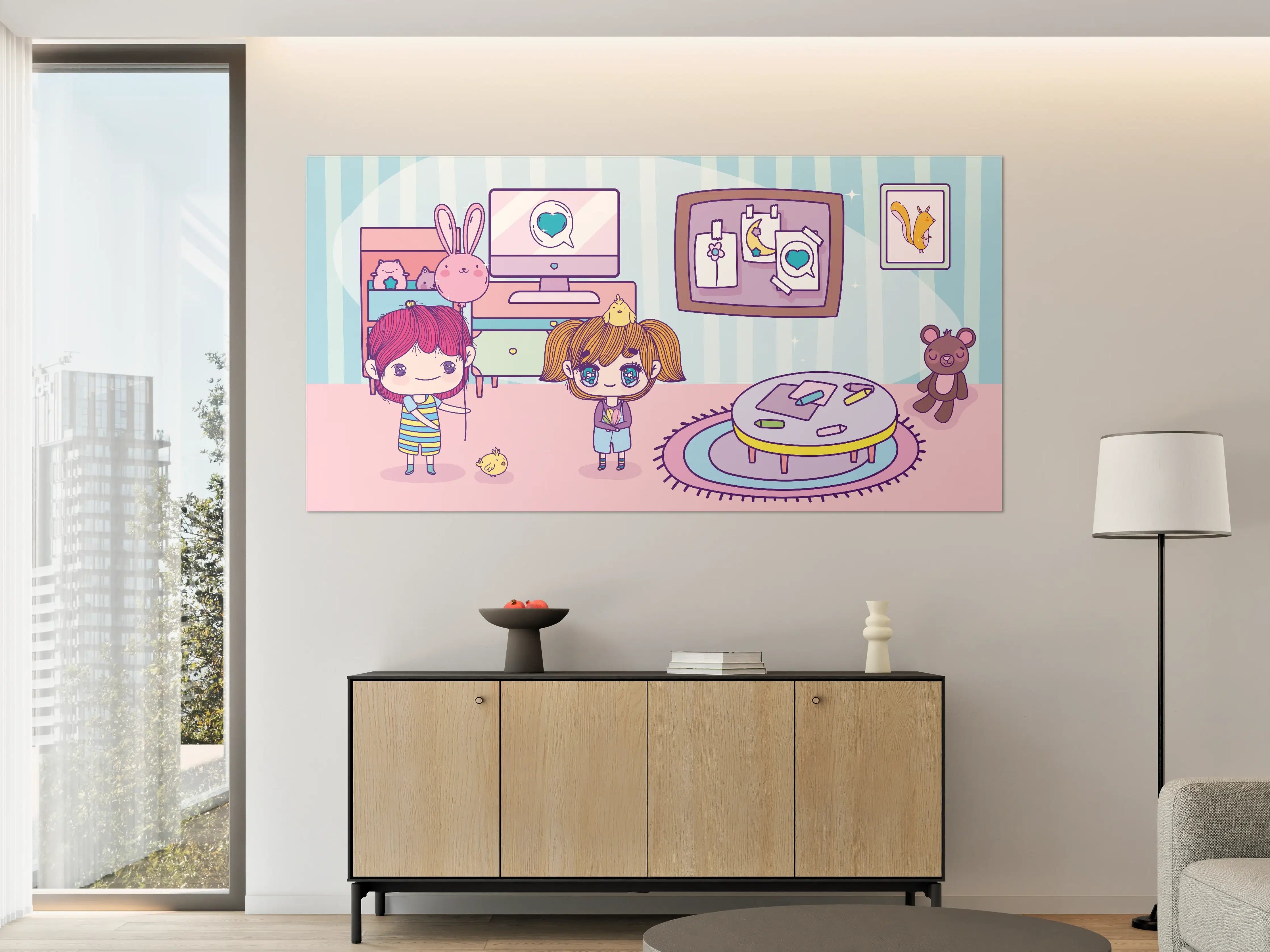 Große Wandbilder - Anime-Kinder Zuhause Illustration