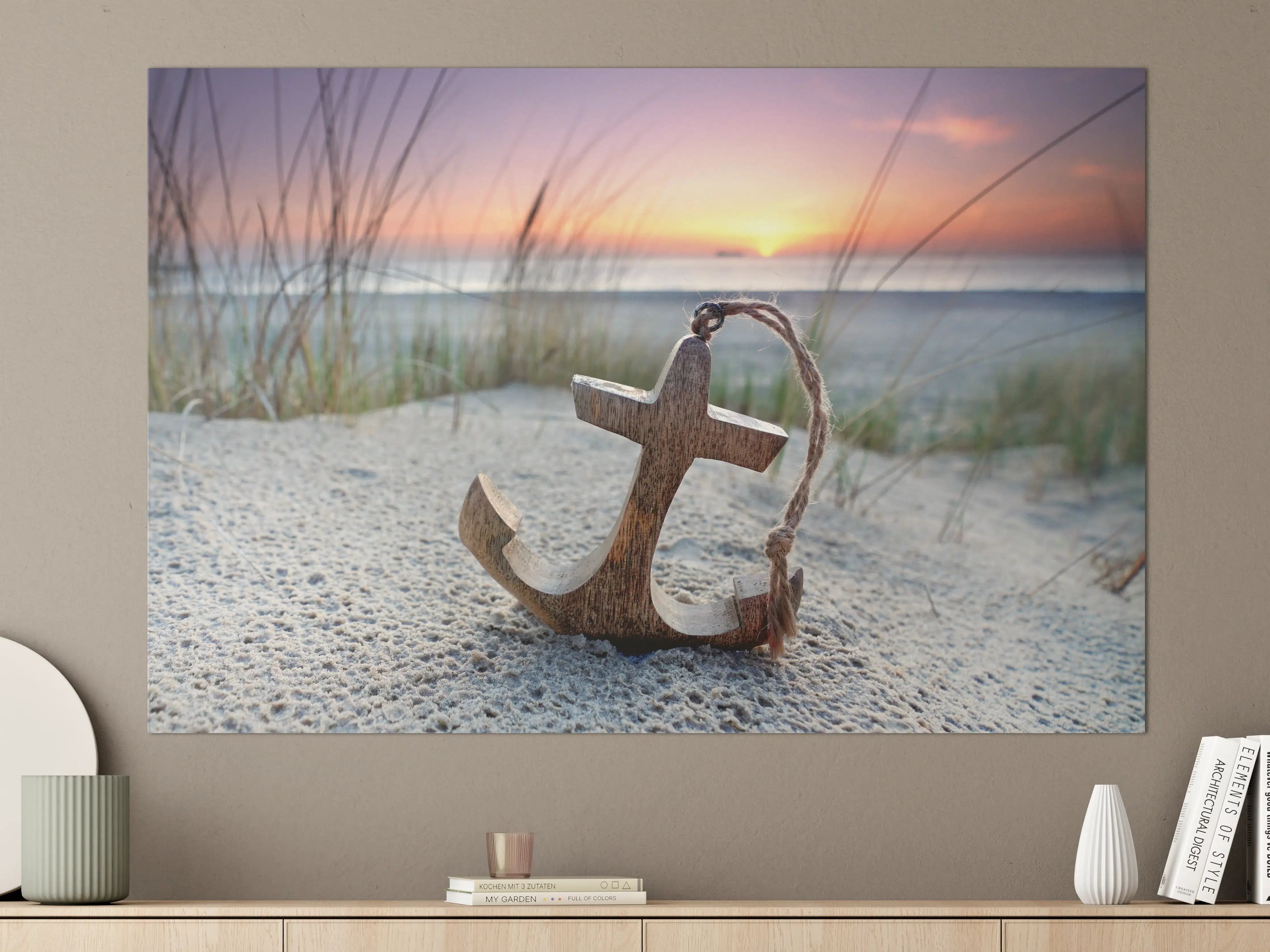 Große Wandbilder - Anker am Strand