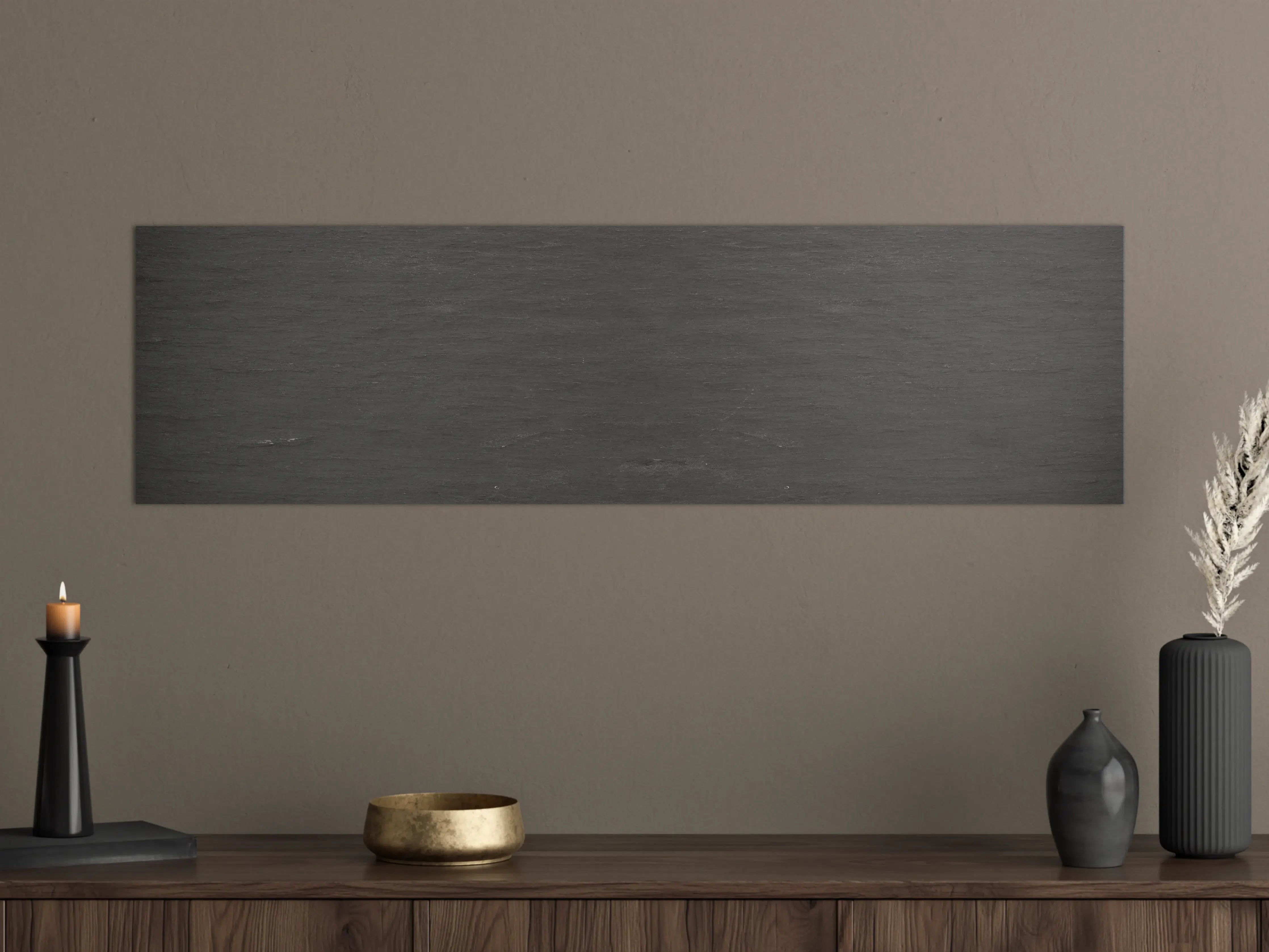 Große Wandbilder - Anthrazit Schiefer Textur Panorama