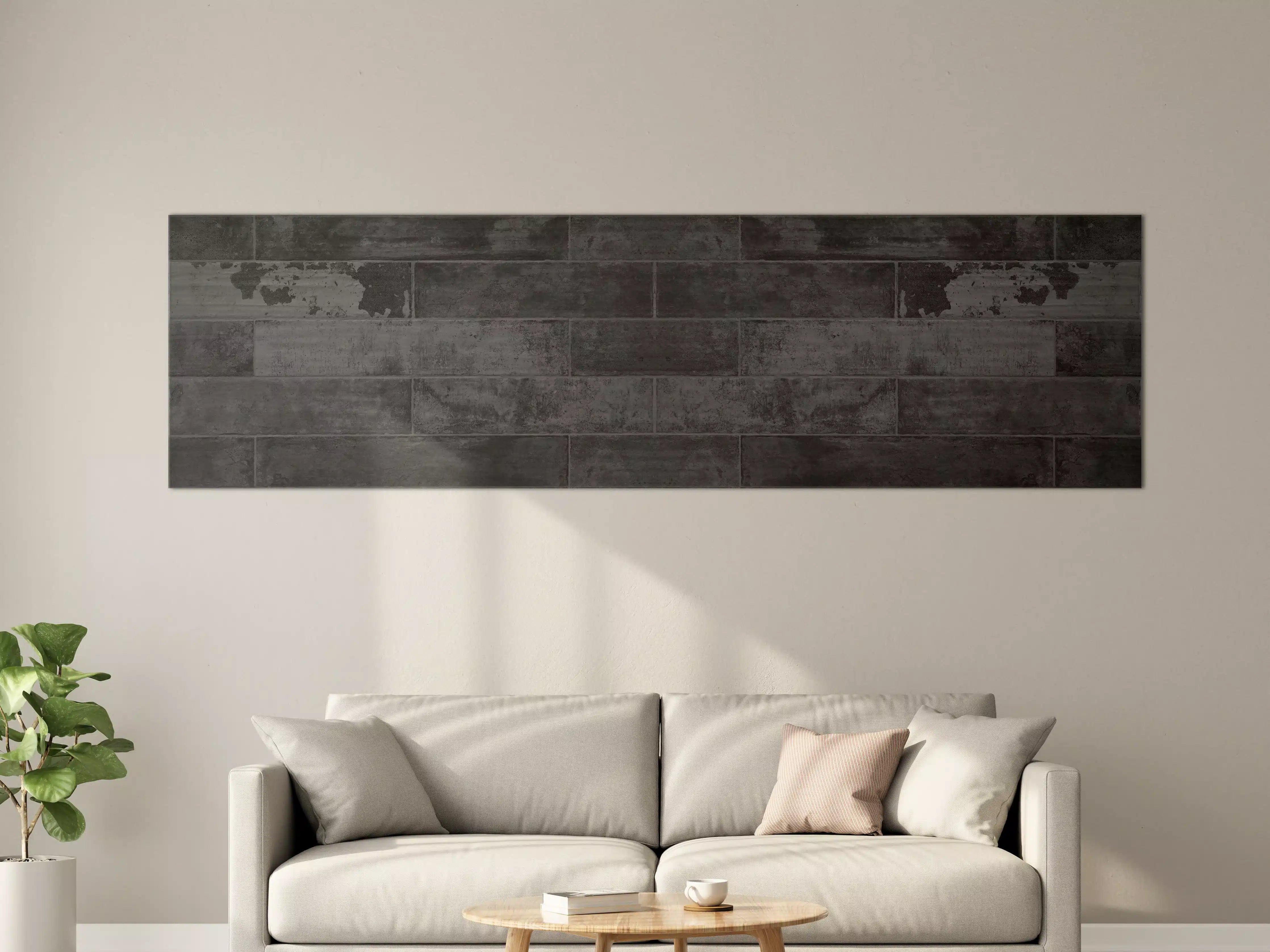 Große Wandbilder - Anthrazit beschädigte Zementmauer