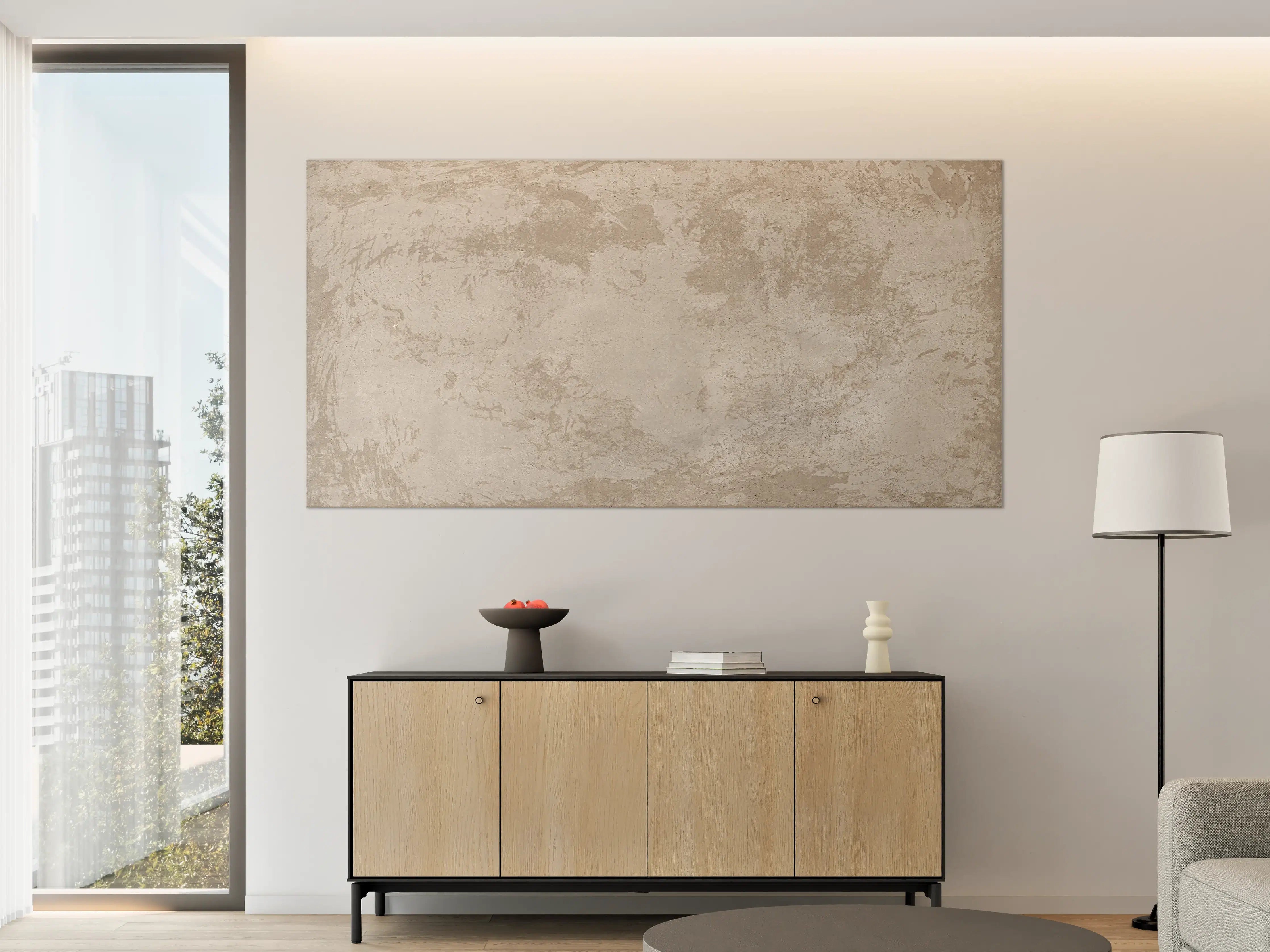 Große Wandbilder - Antik beige Betonwand