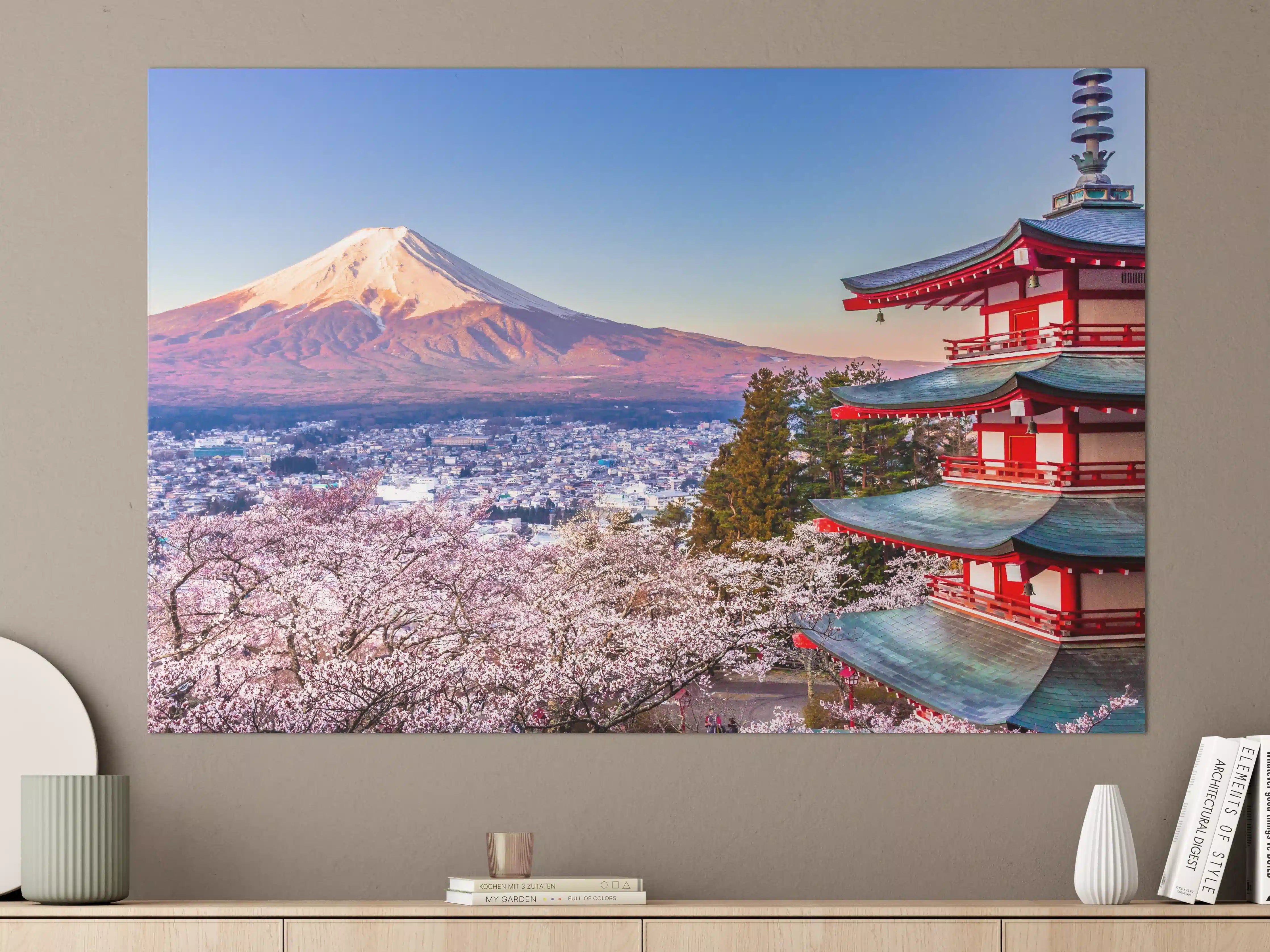 Große Wandbilder - Anziehender Anblick auf Berg Fuji