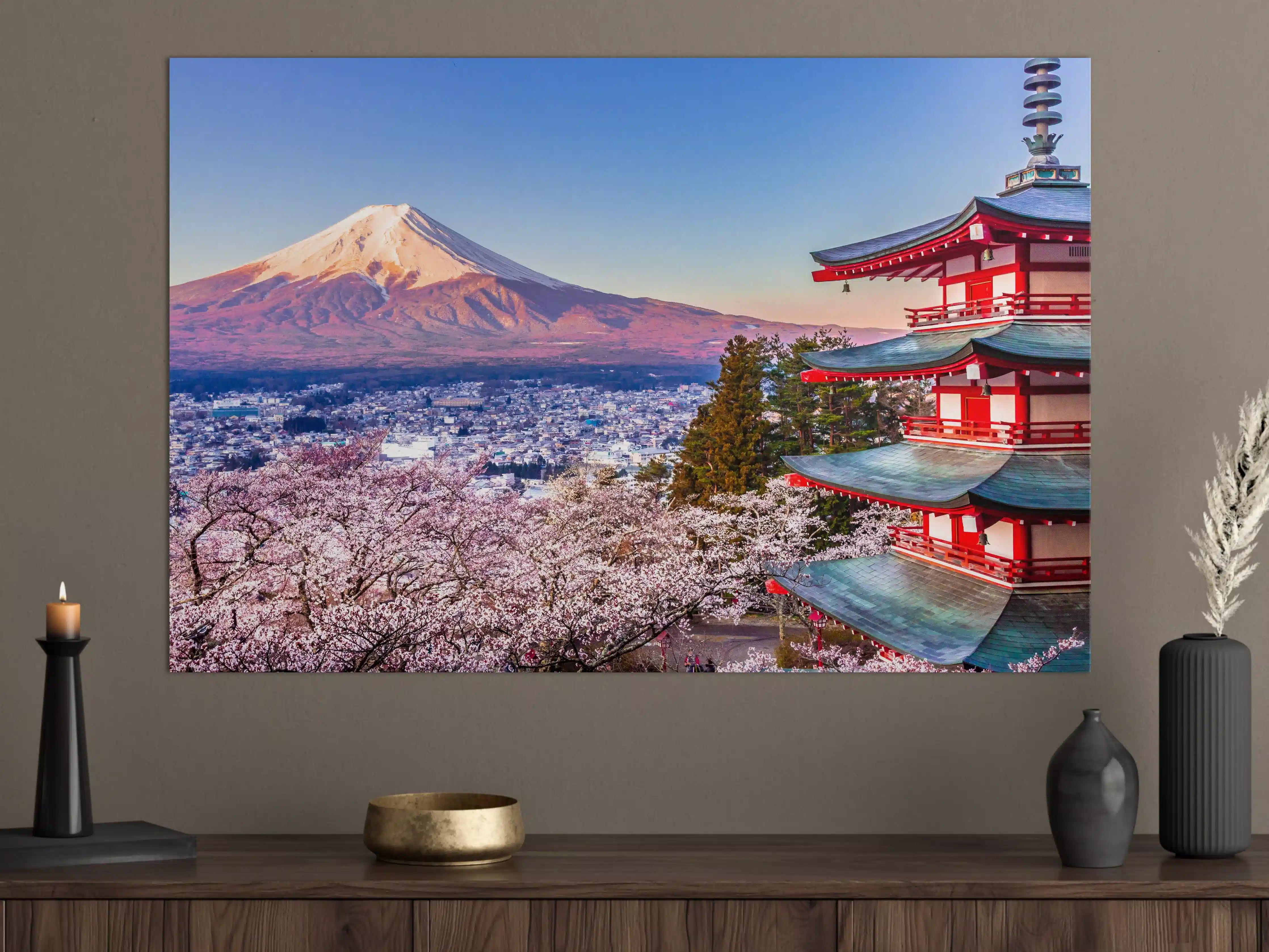 Große Wandbilder - Anziehender Anblick auf Berg Fuji