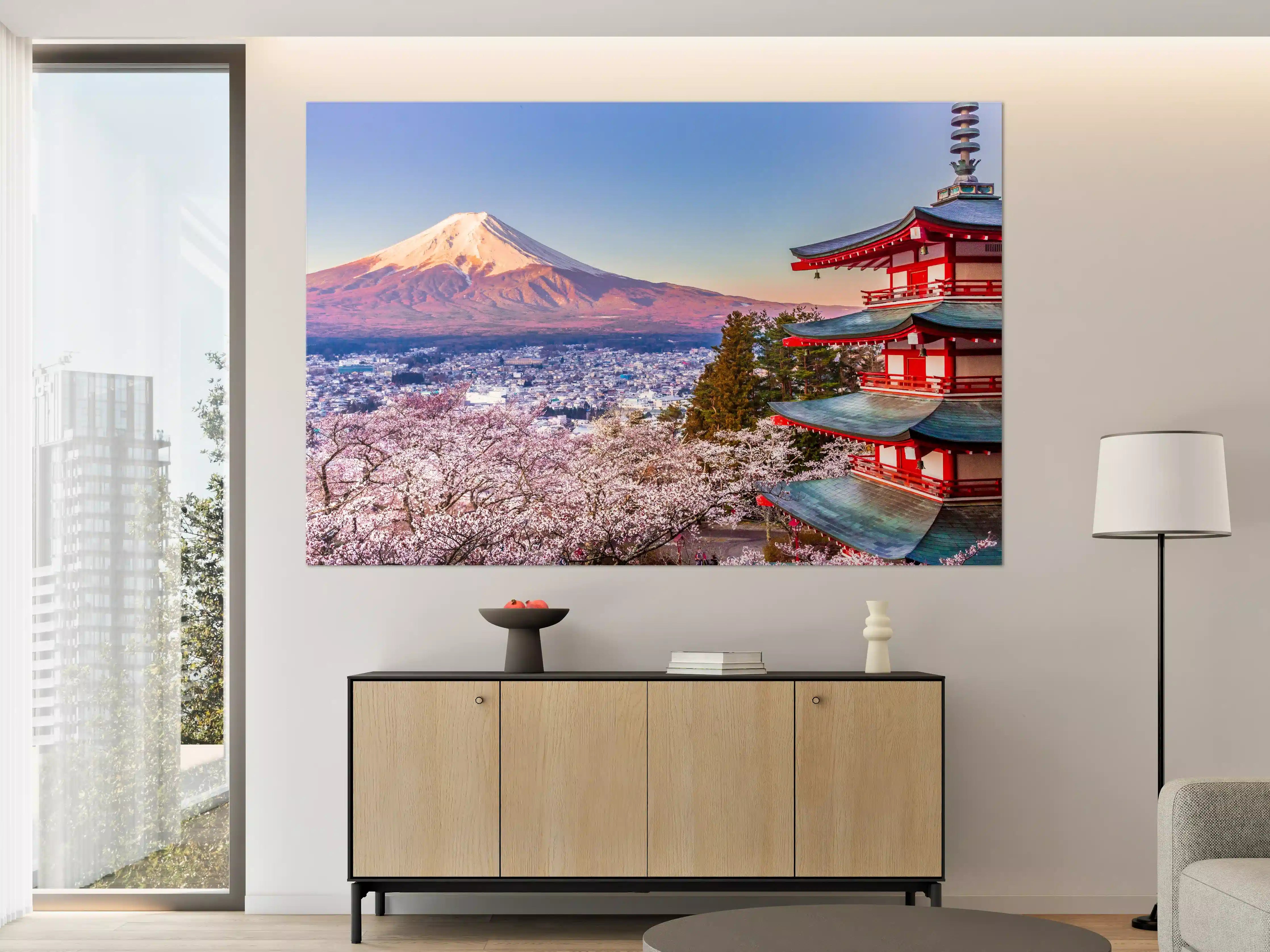 Große Wandbilder - Anziehender Anblick auf Berg Fuji