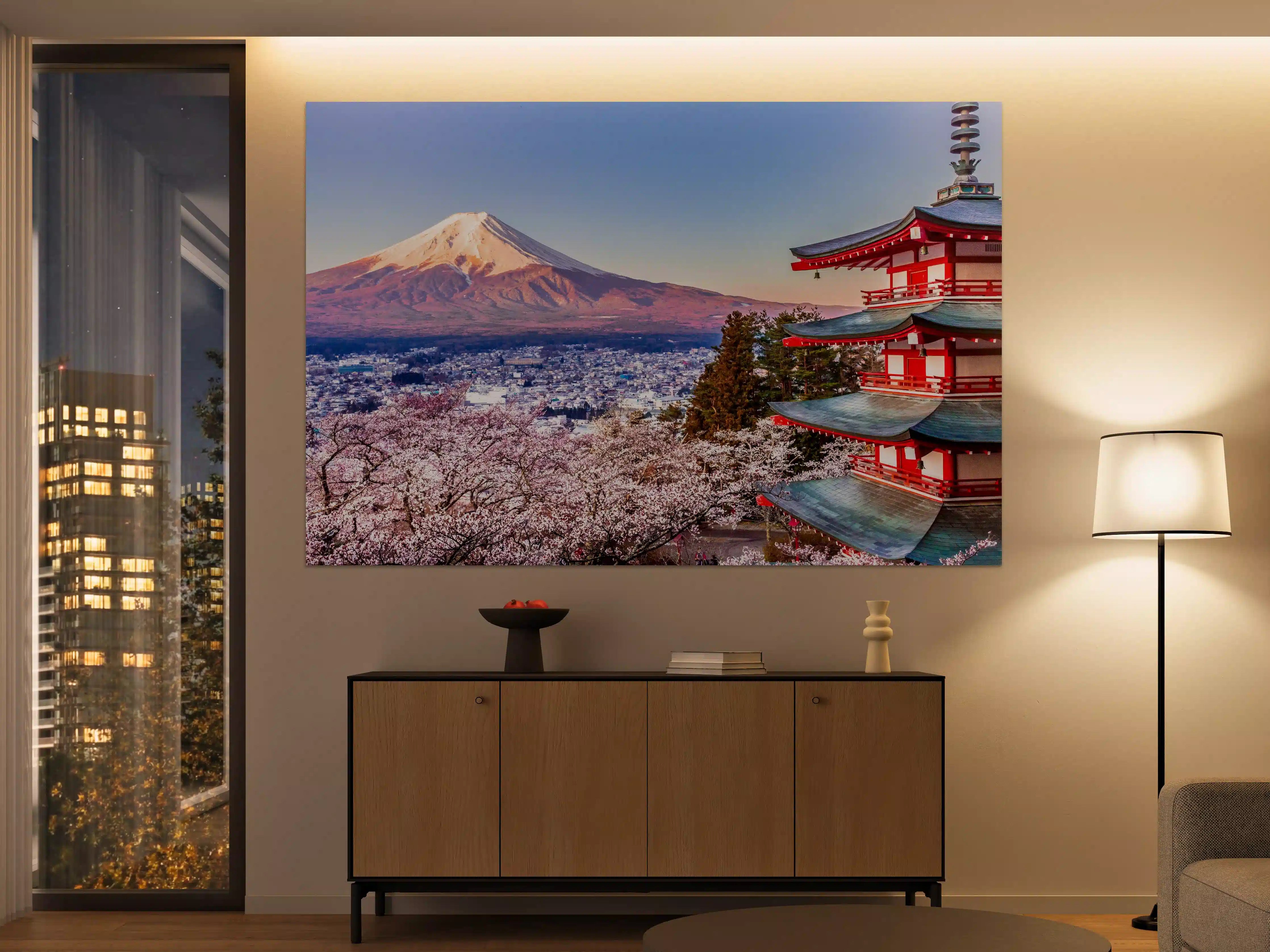 Große Wandbilder - Anziehender Anblick auf Berg Fuji