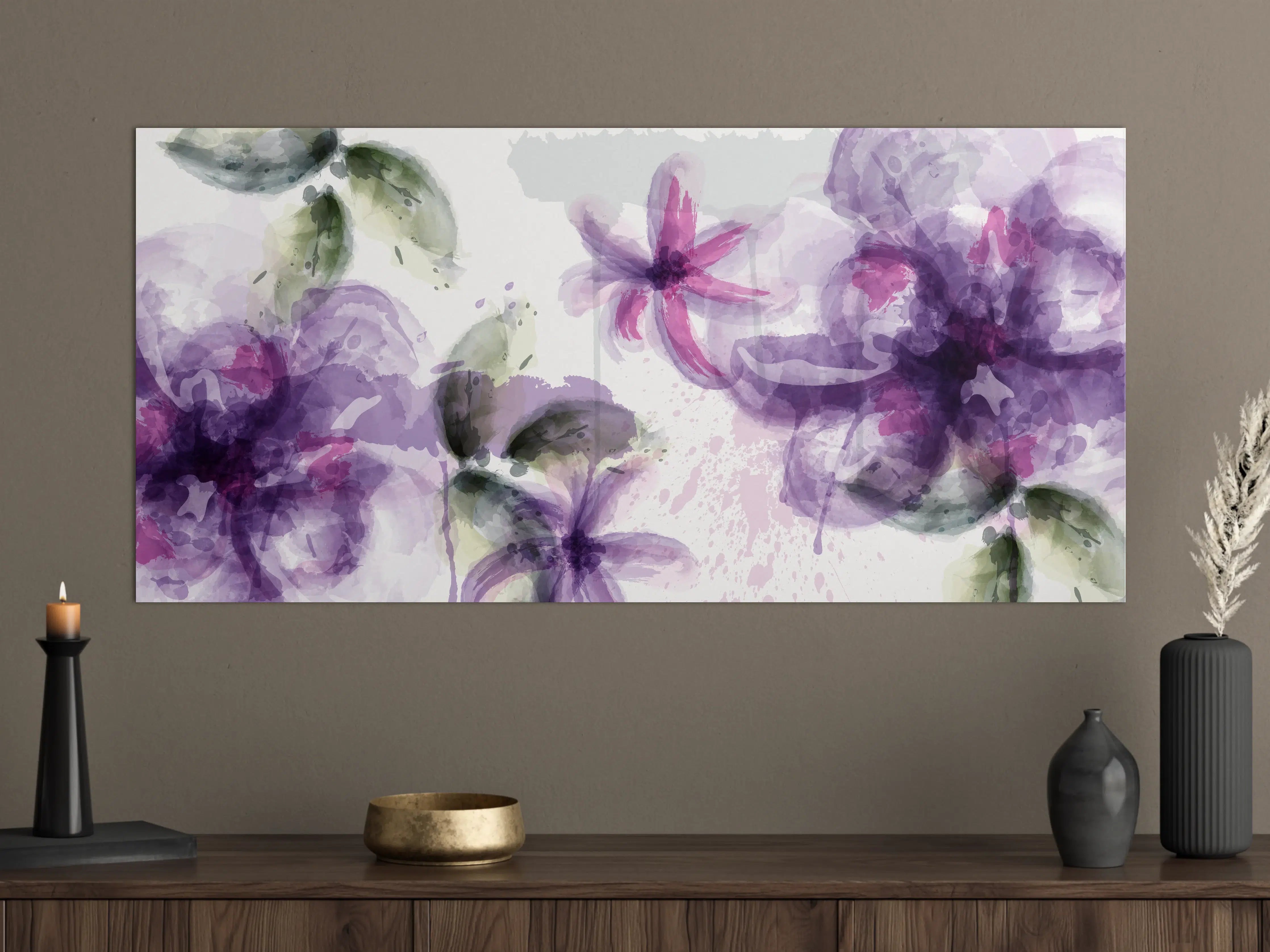 Große Wandbilder - Aquarall Blumen