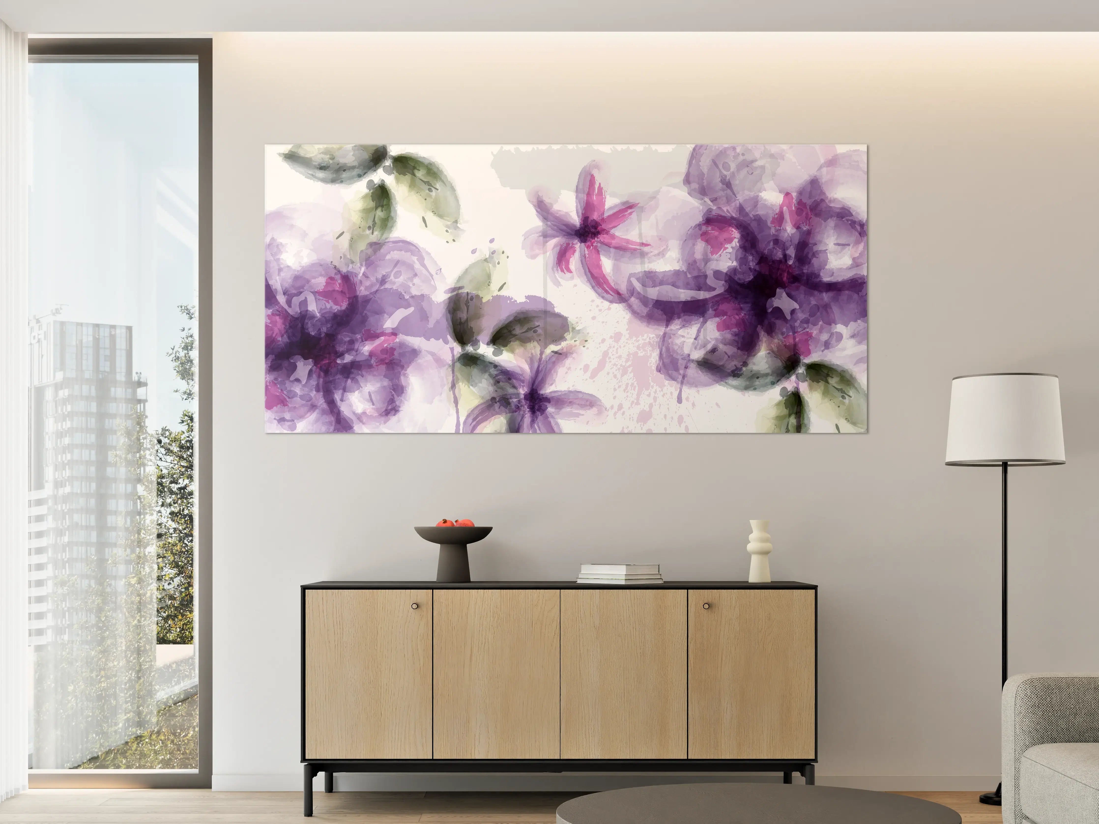 Große Wandbilder - Aquarall Blumen